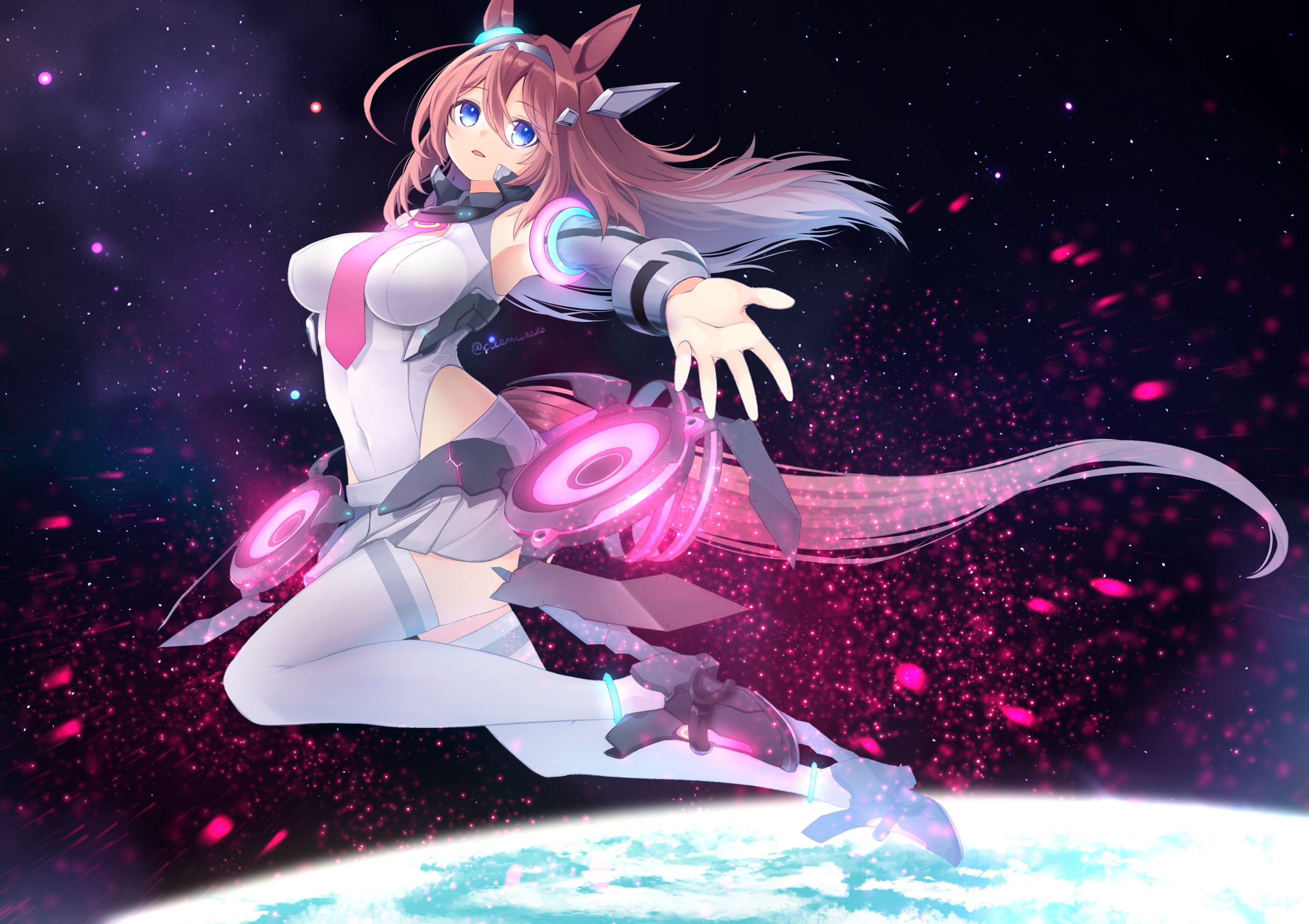 Uma Musume Pretty Derby horse girl in space HD Wallpaper