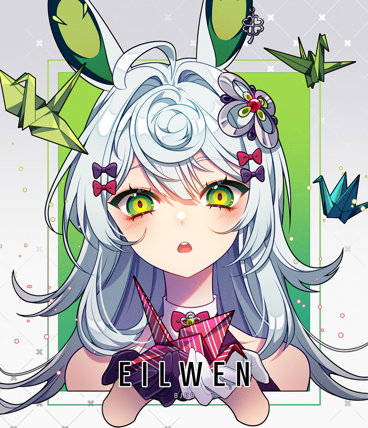 Eilwen with origami cranes HD Phone Wallpaper