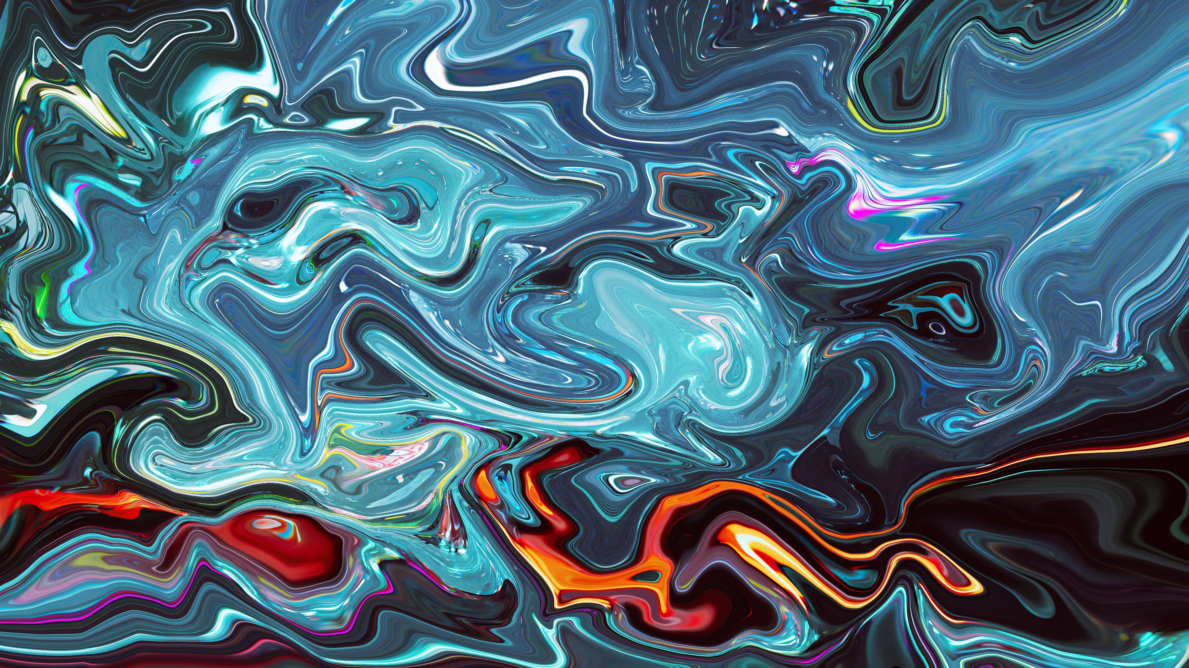 4K abstract fluid liquid shapes graphic design HD Wallpaper