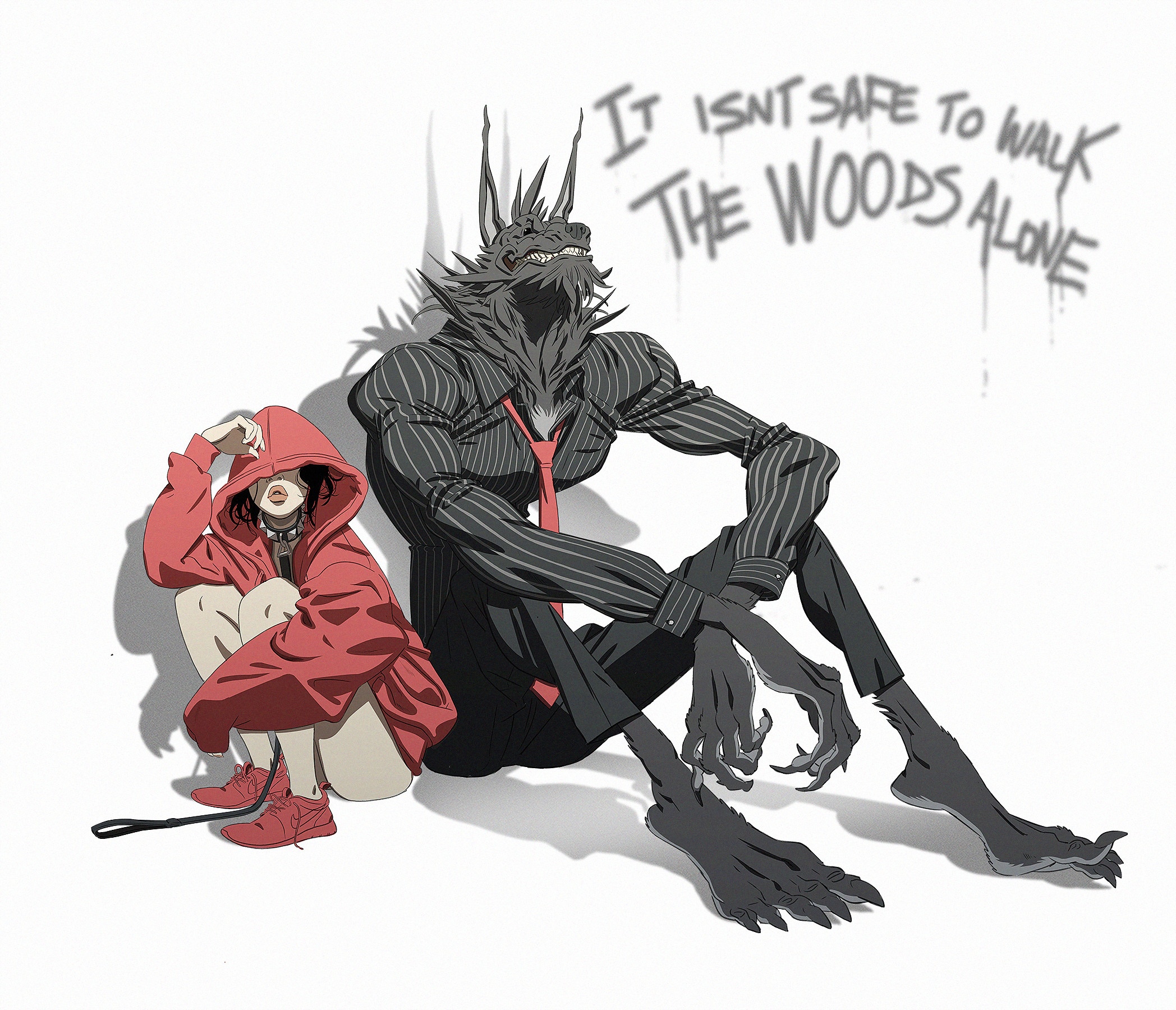 Little Red Riding Hood and the Wolf HD Wallpaper