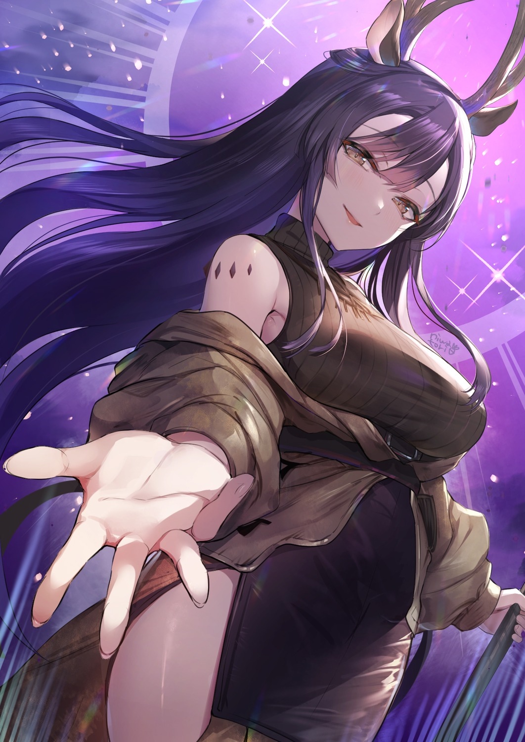 Tsukinogi from Arknights reaching out HD Phone Wallpaper