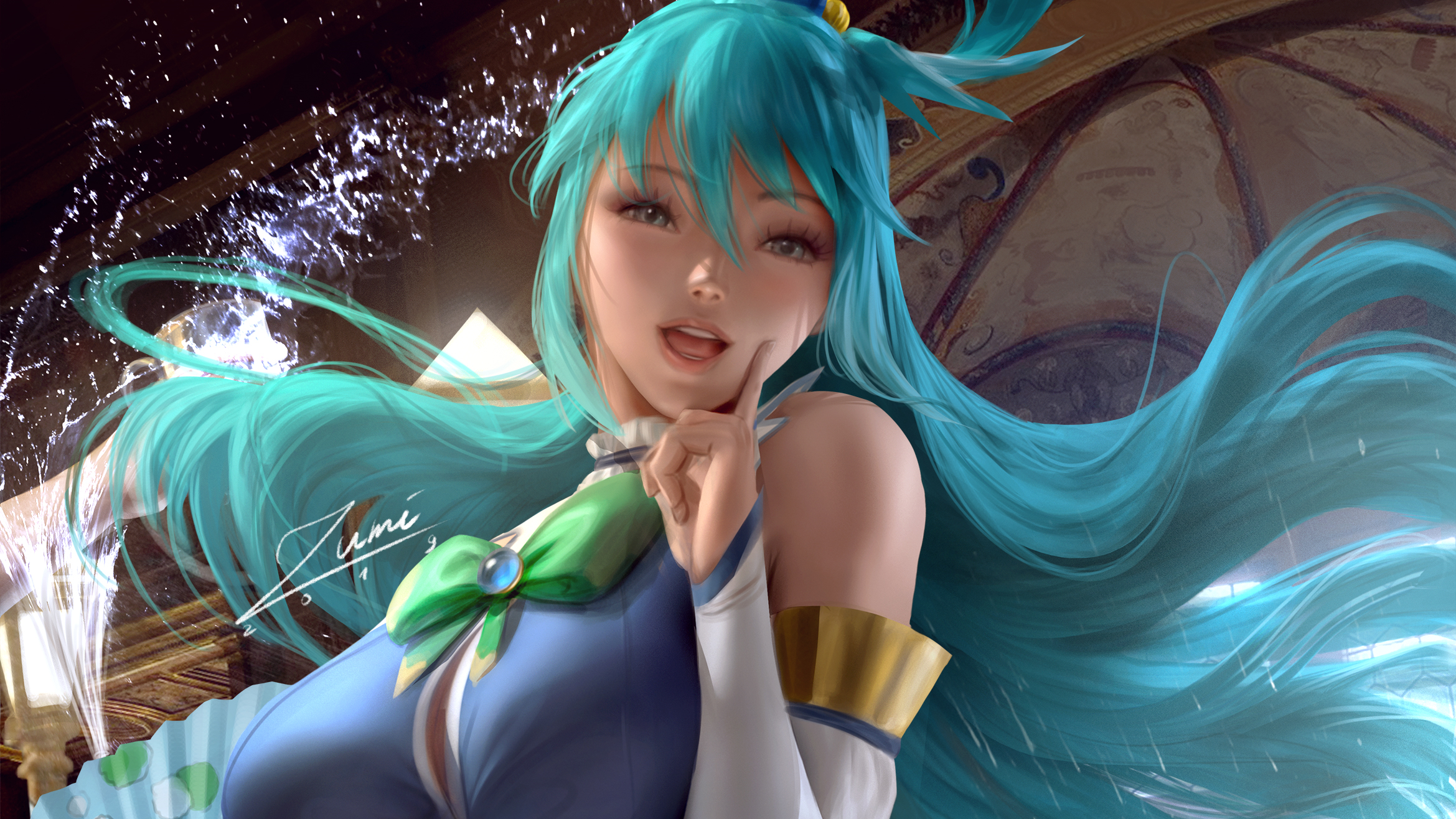 Aqua from Kono Subarashii Sekai ni Shukufuku wo! by Zumi HD Wallpaper