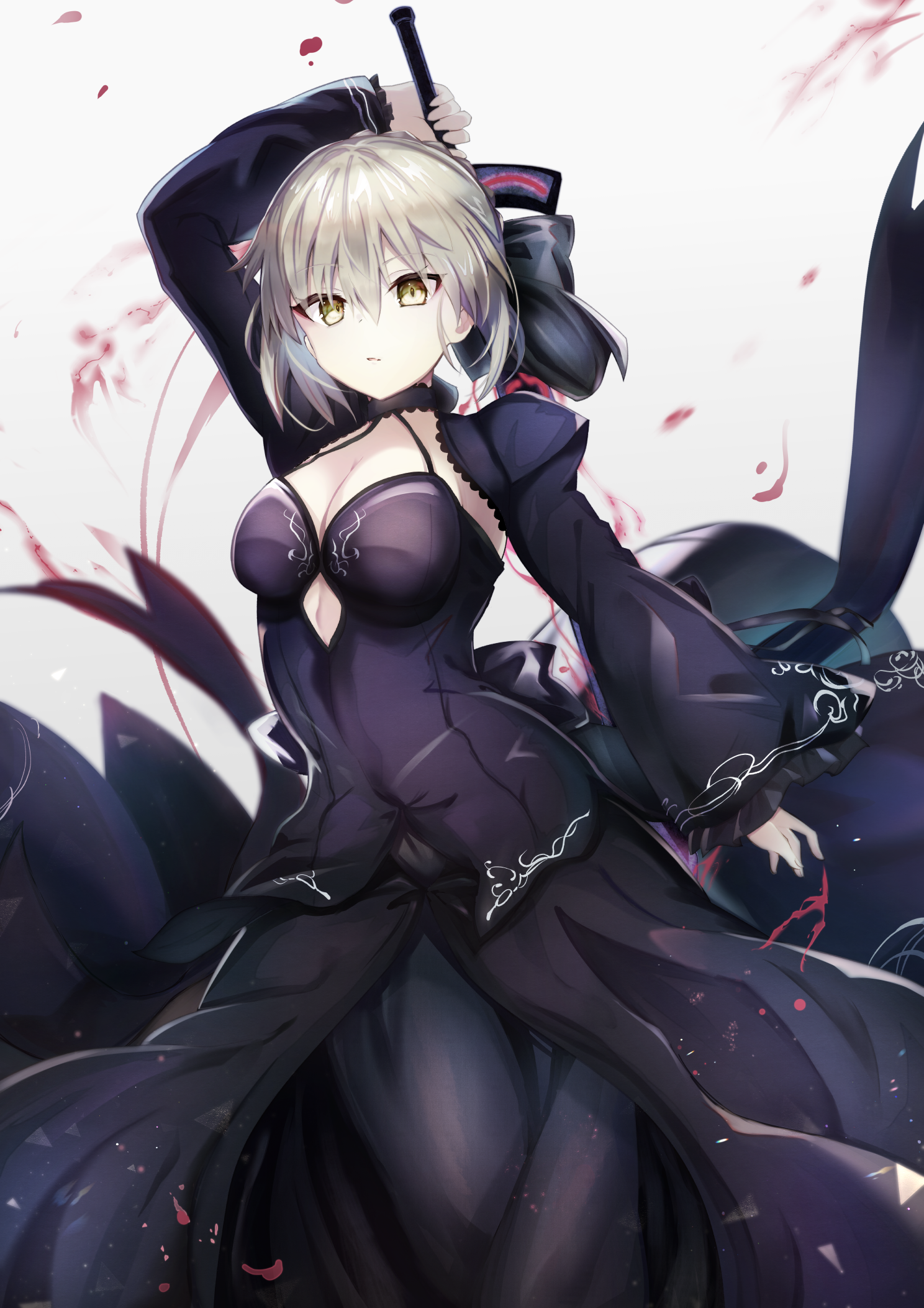 Saber Alter from Fate/Grand Order holding a sword HD Phone Wallpaper