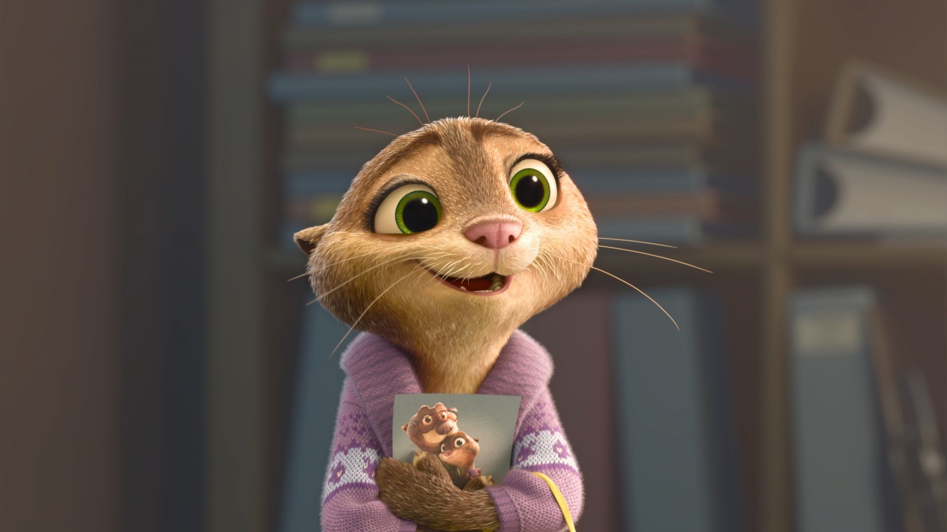 Priscilla from Zootopia holding a photo HD Wallpaper