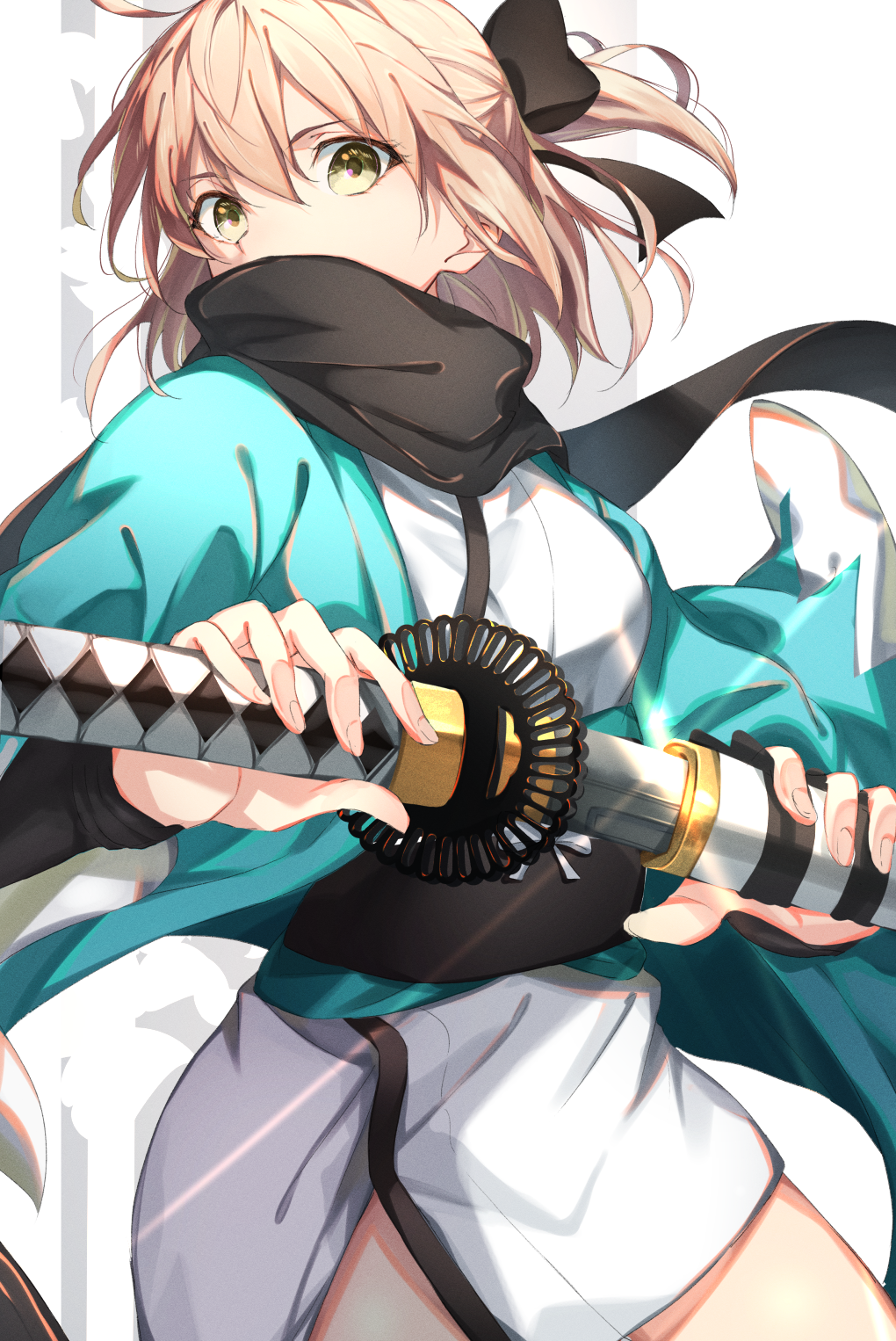 Okita Souji with Katana from Fate/Grand Order HD Phone Wallpaper