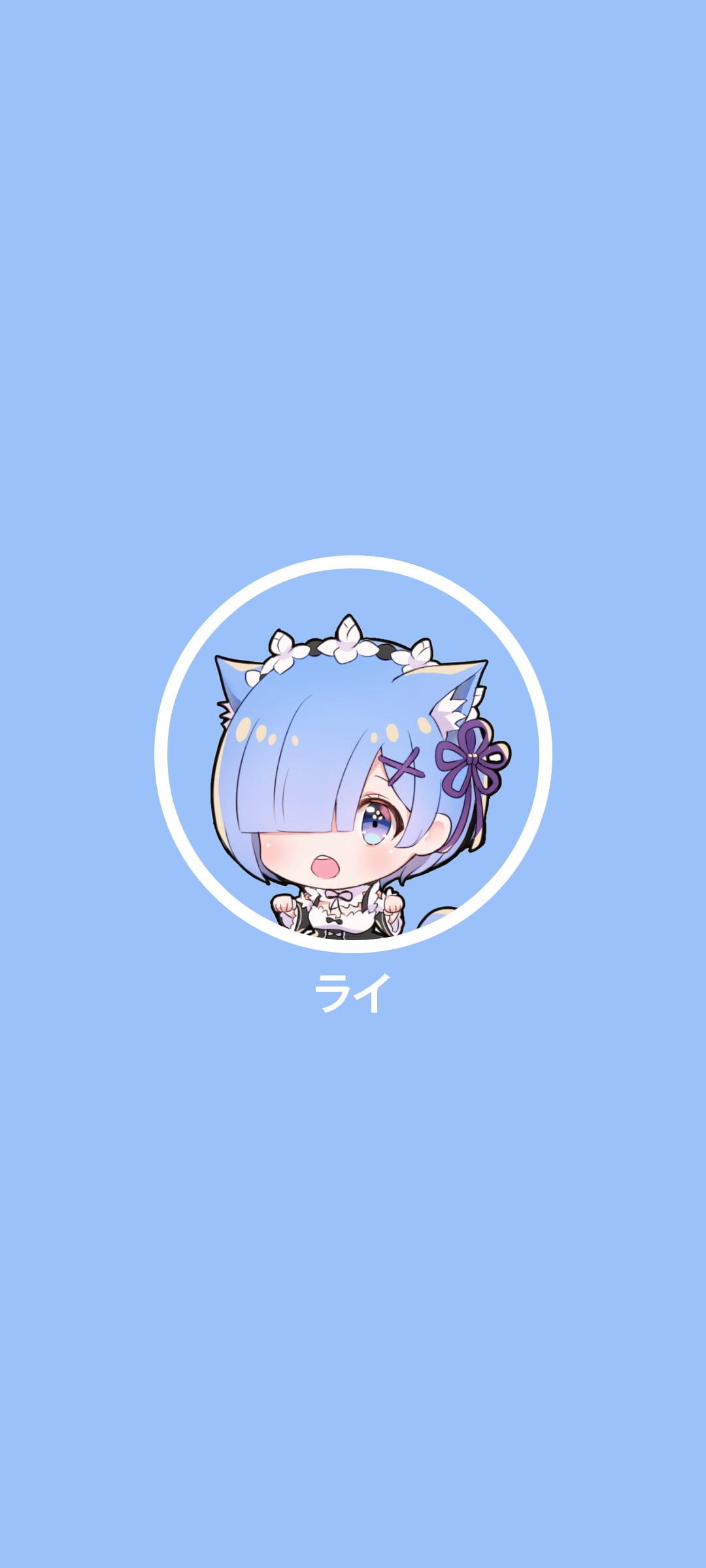 Rem from Re:Zero with cat ears HD Phone Wallpaper