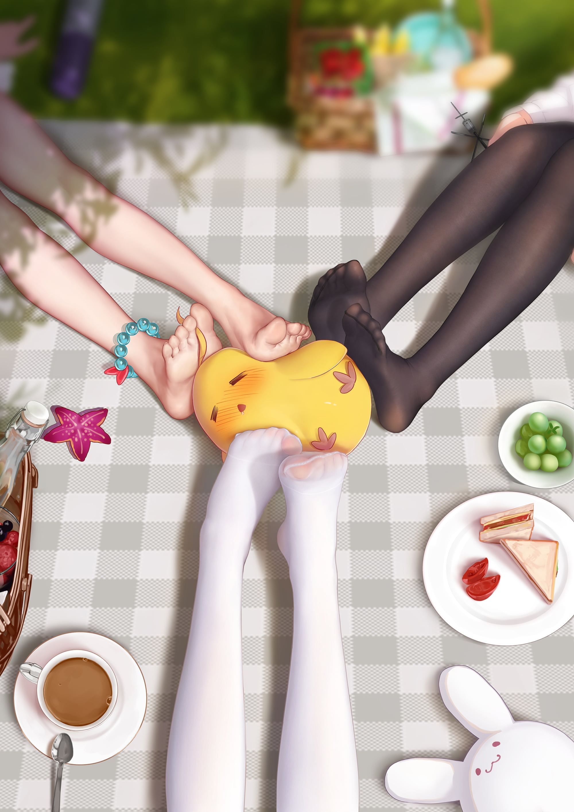 Azur Lane characters having a picnic HD Phone Wallpaper