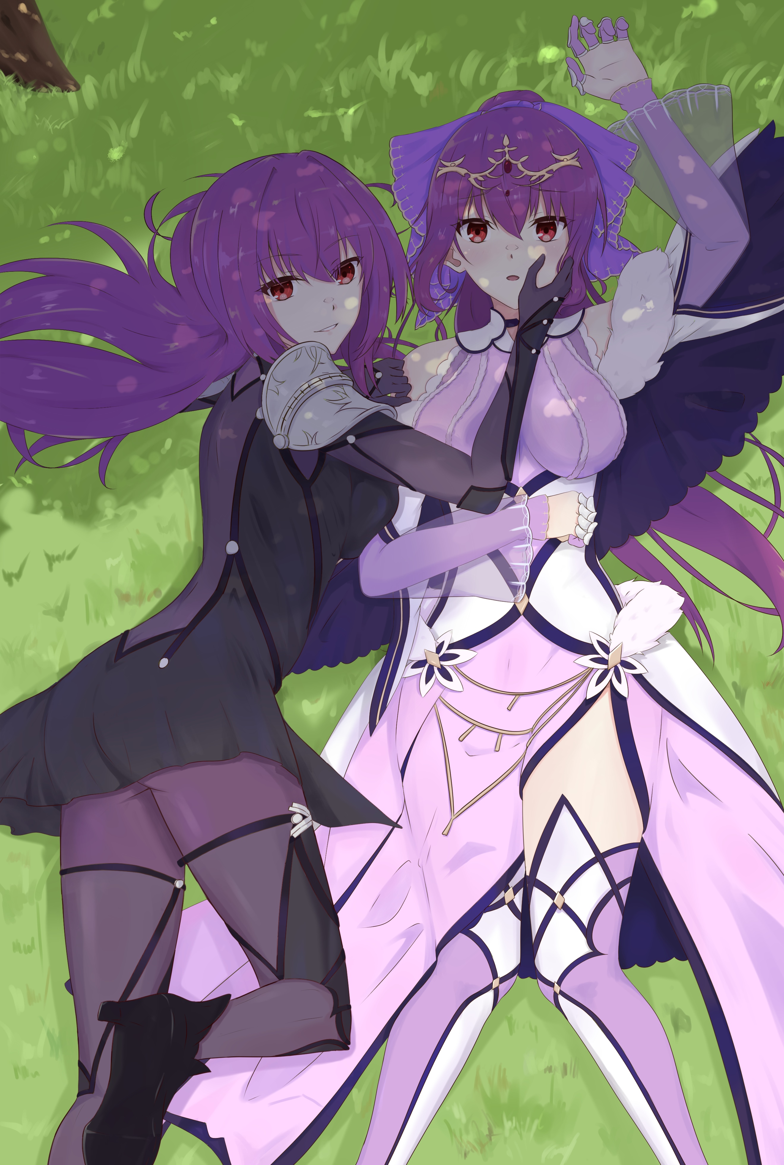 Scathach Skadi and Scathach from Fate/Grand Order fan art HD Phone Wallpaper