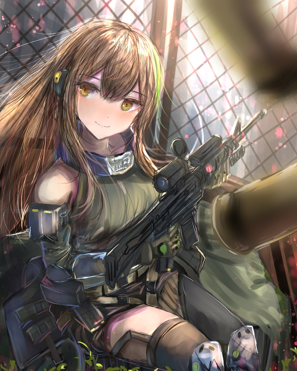 Girls Frontline M4A1 holding a rifle HD Phone Wallpaper