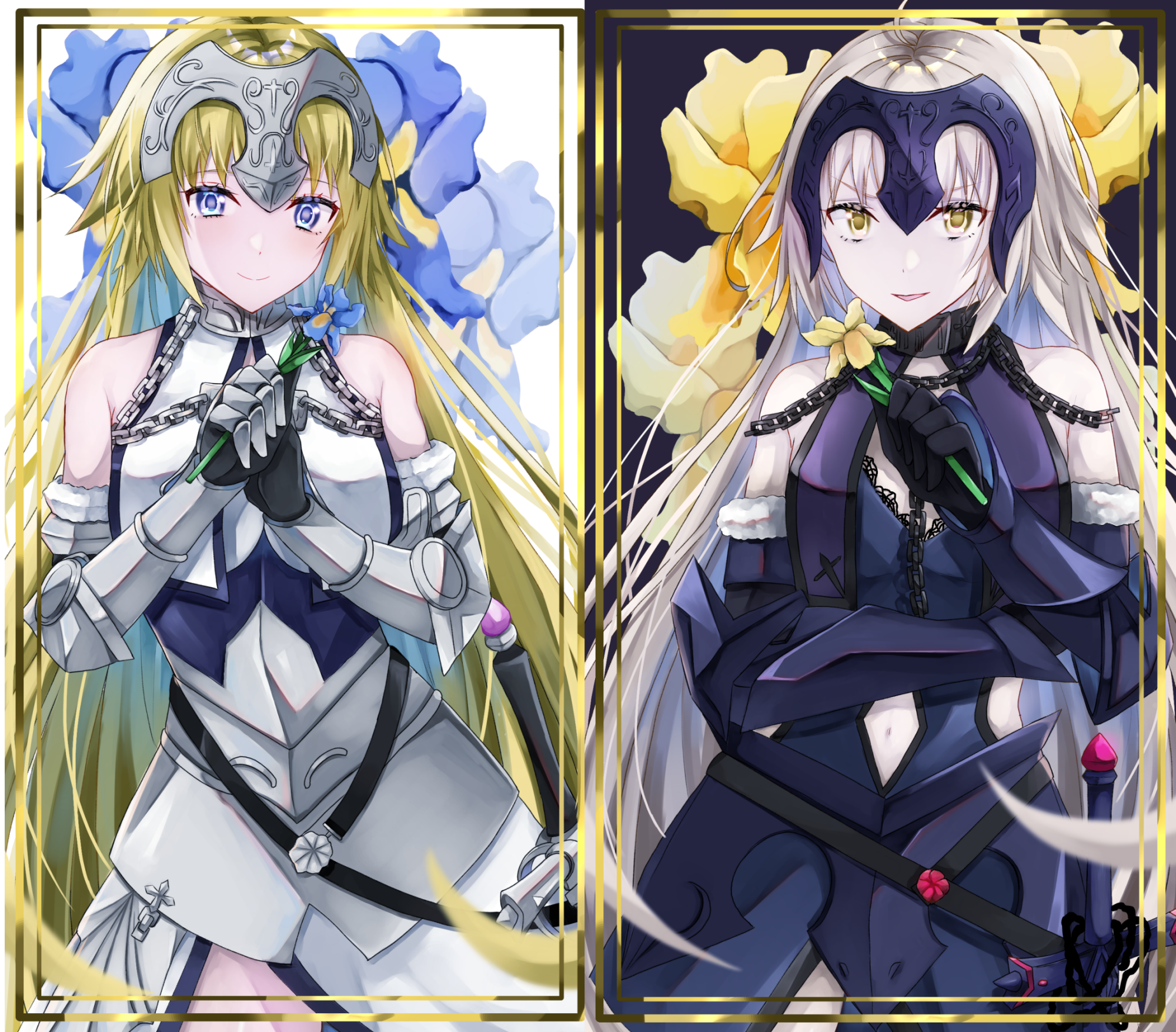 Jeanne d'Arc and Ruler Jeanne from Fate Series HD Wallpaper
