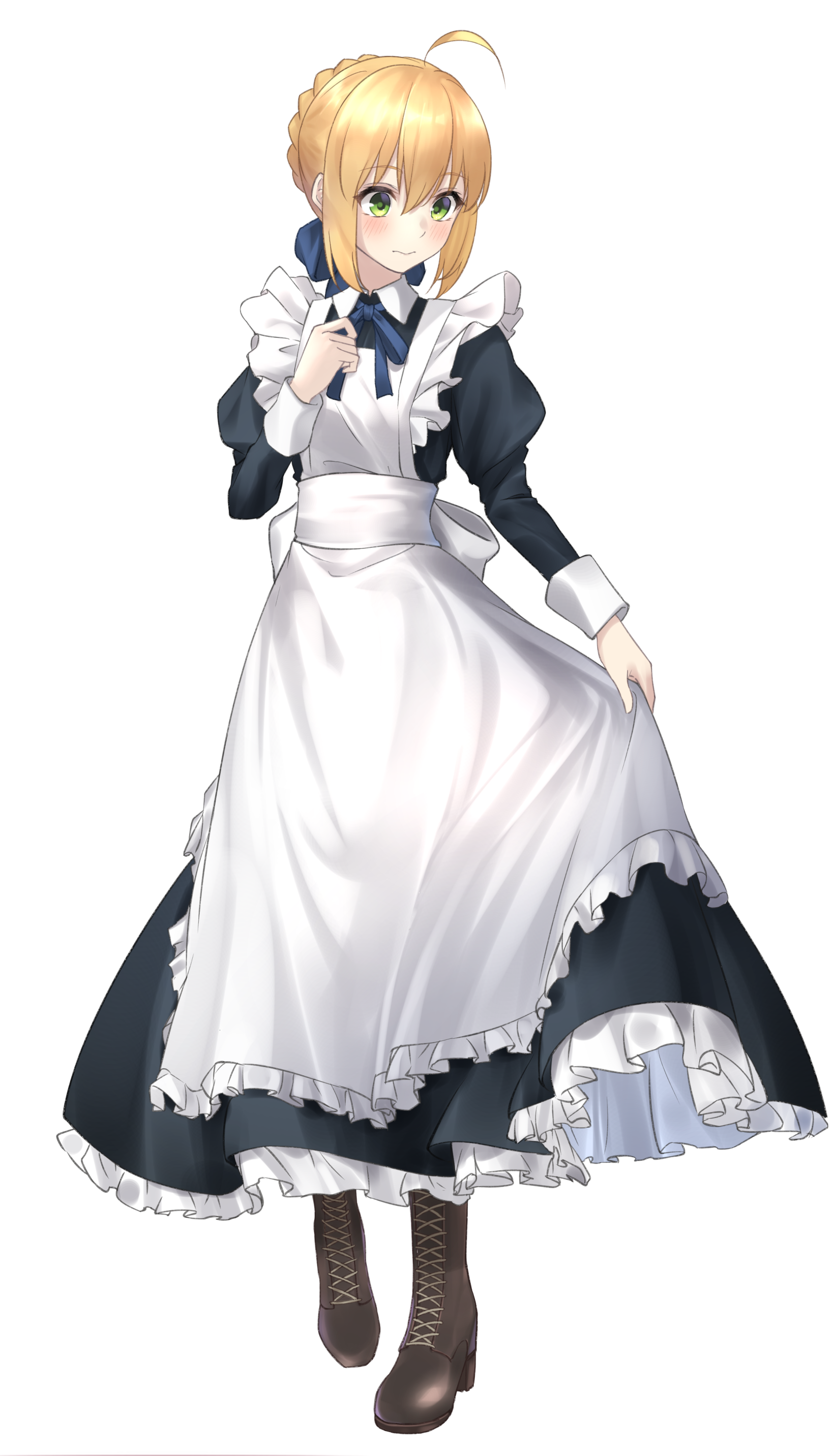 Saber in a Maid Outfit from Fate/Grand Order HD Phone Wallpaper