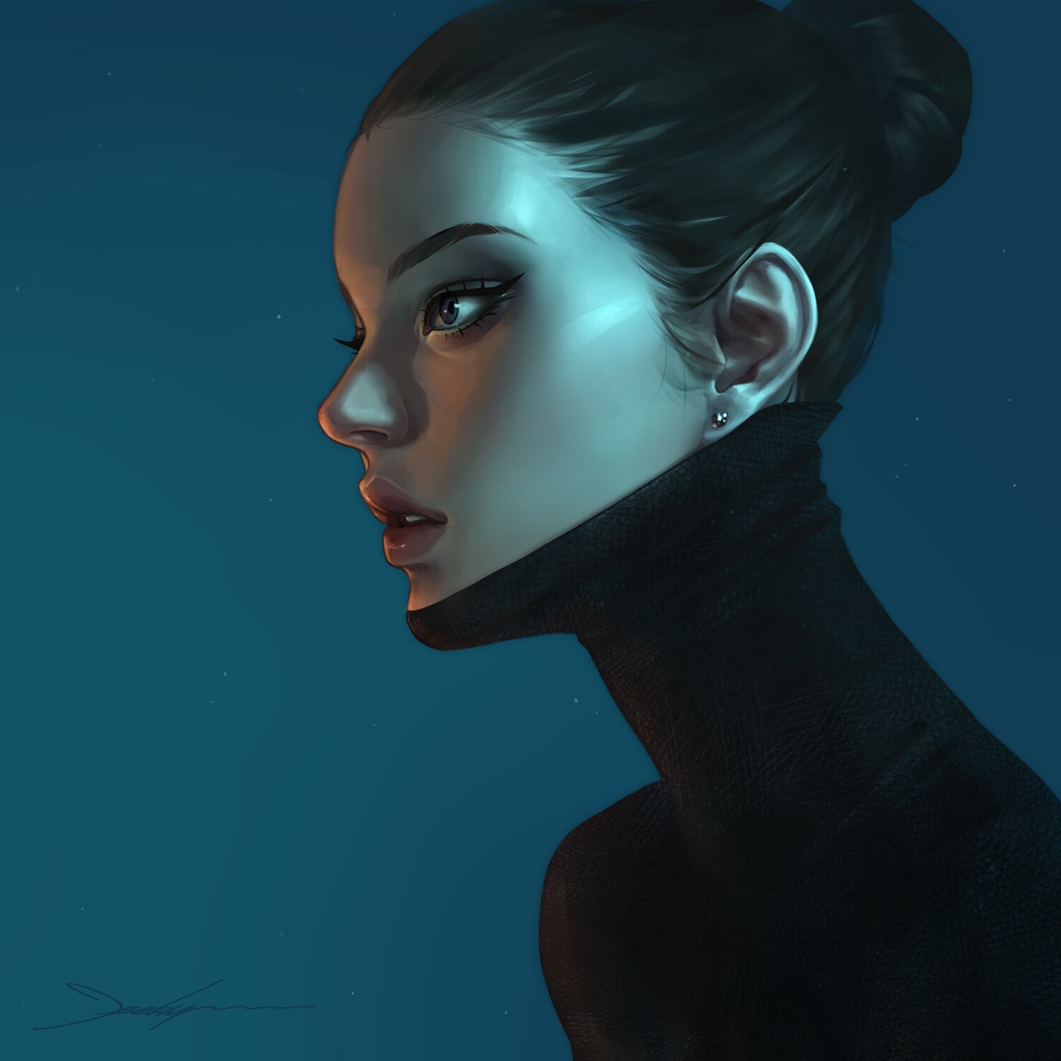 Portrait of a woman by JeeHyung Lee HD Wallpaper