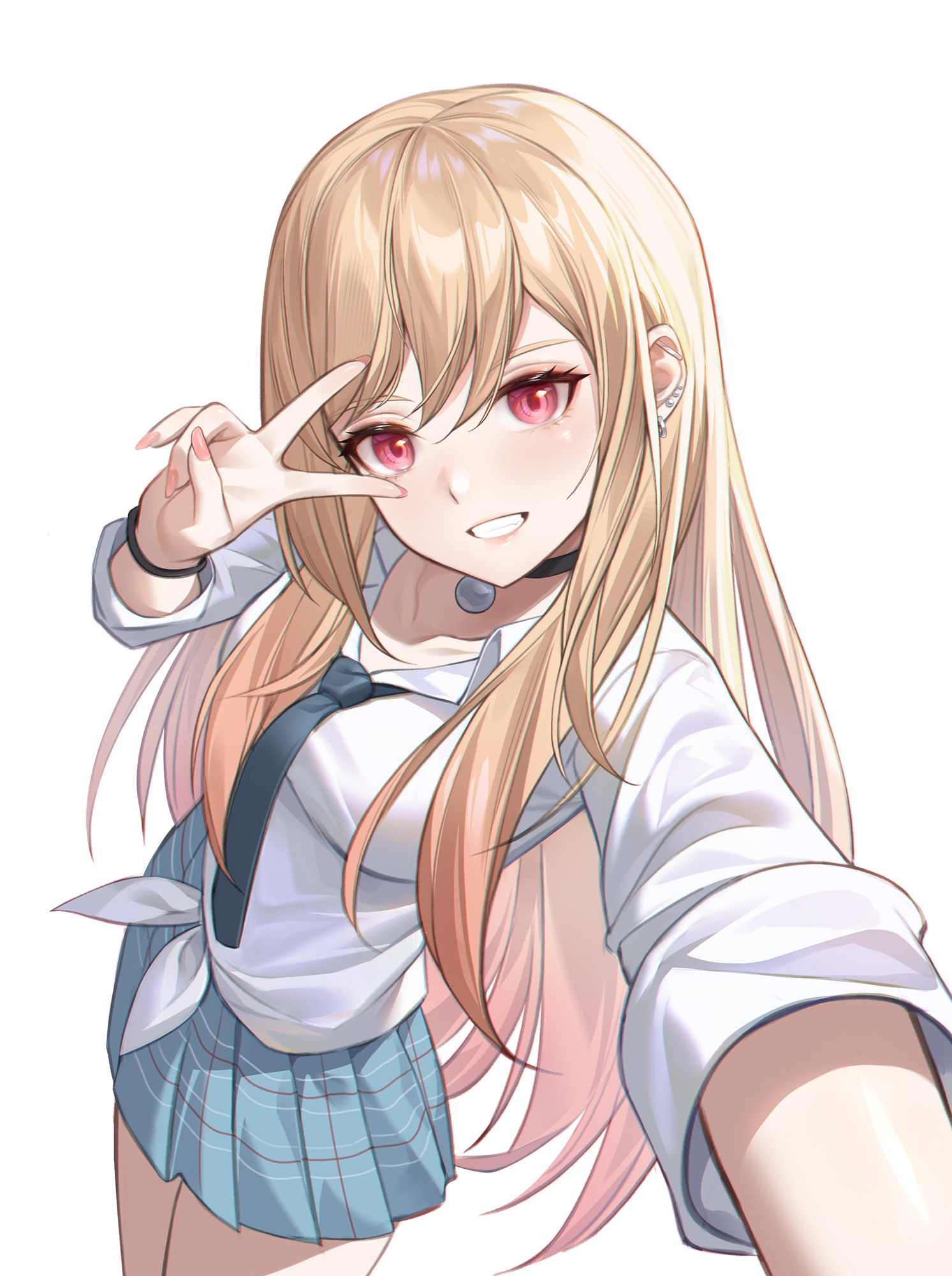 Kitagawa Marin in School Uniform Taking a Selfie HD Phone Wallpaper