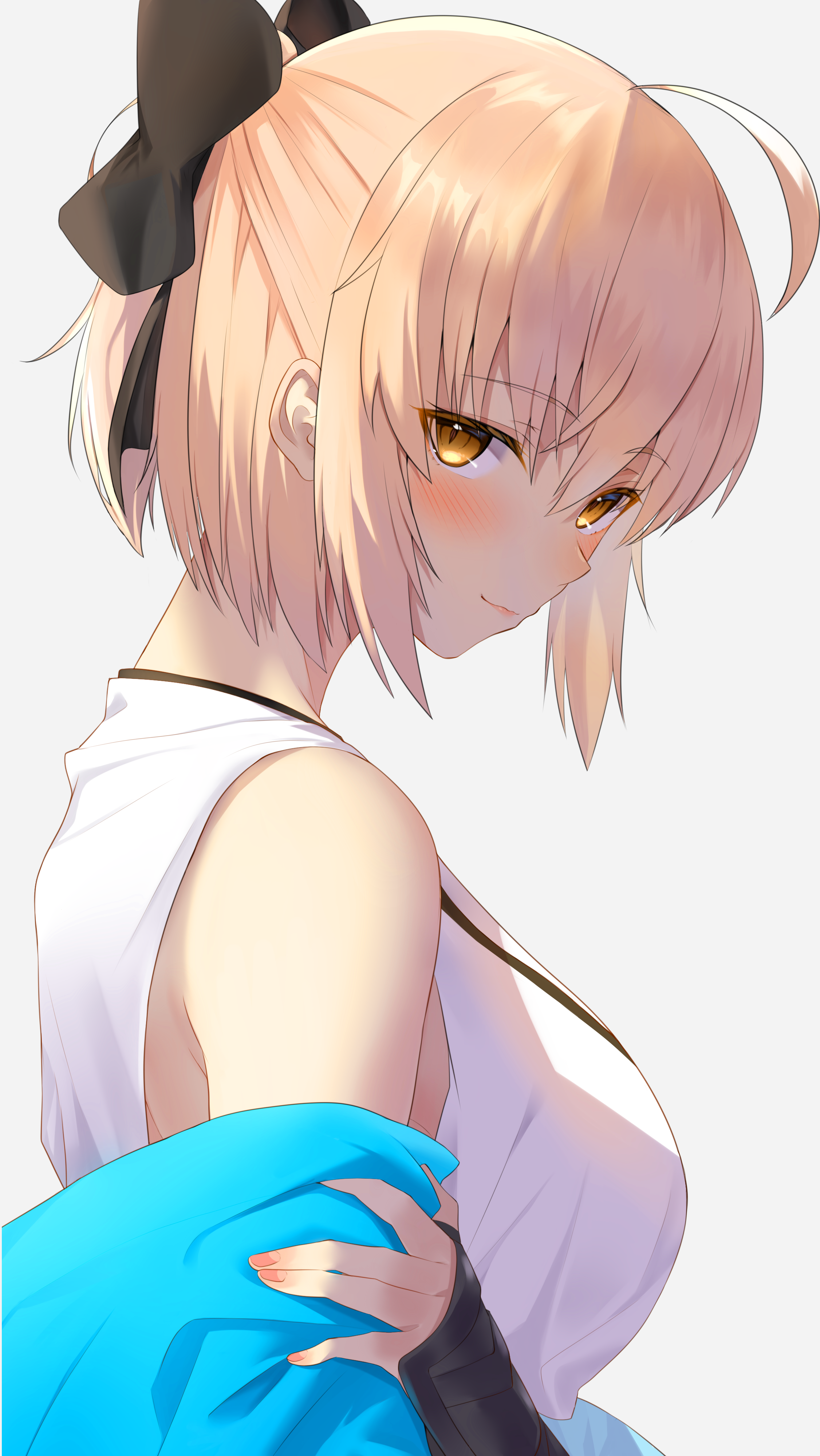 Okita Souji from Fate/Grand Order fan art HD Phone Wallpaper