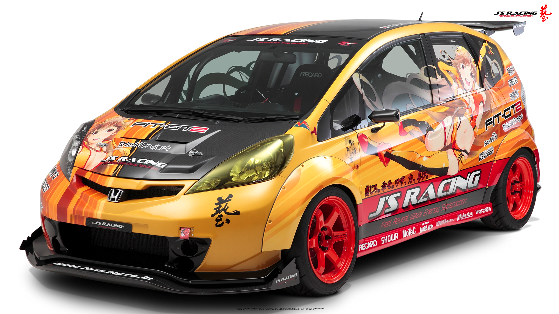 JS Racing Itasha Honda Fit GT2 HD Wallpaper