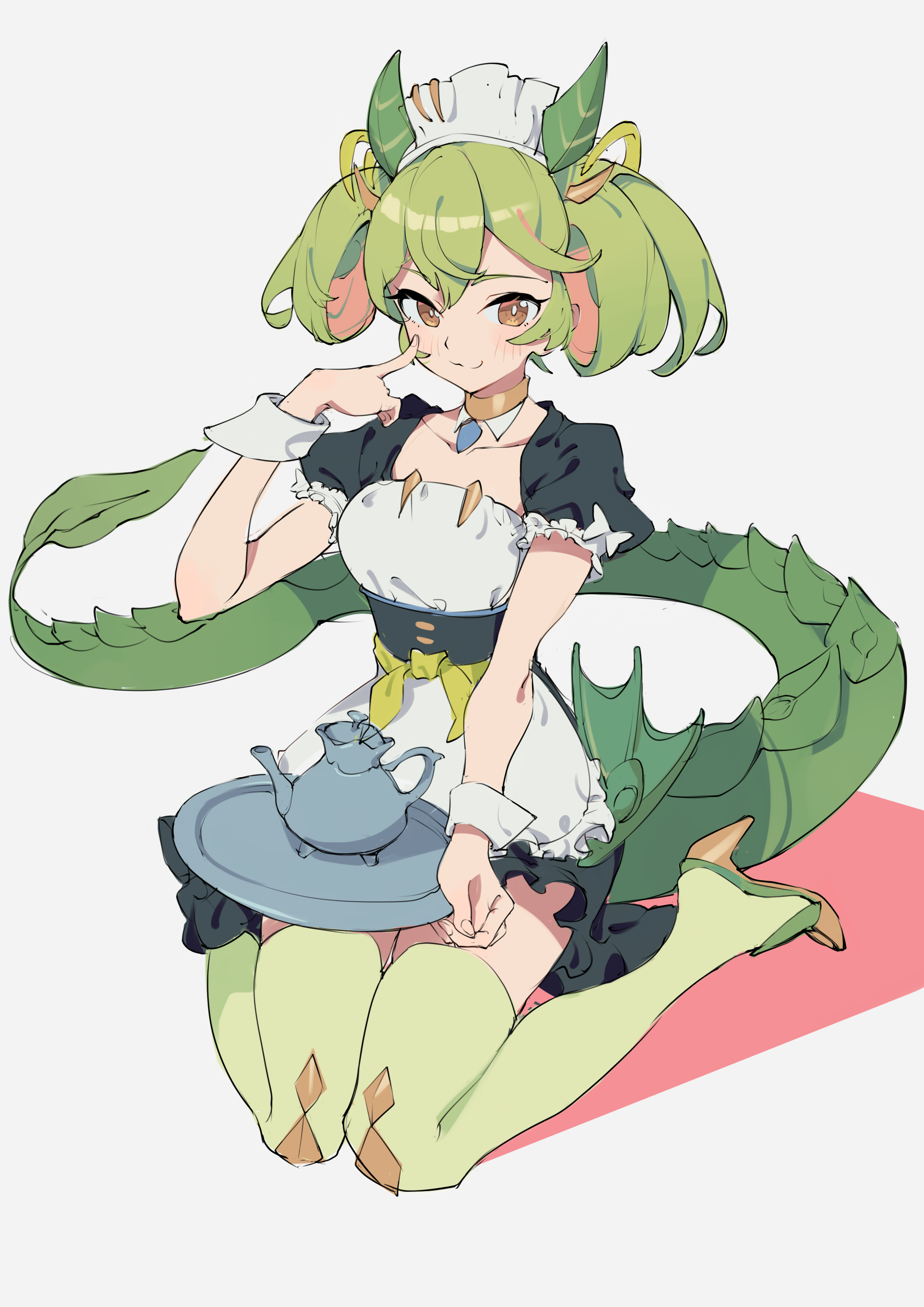 Parlor Dragonmaid from Yu-Gi-Oh! Trading Card Games HD Phone Wallpaper