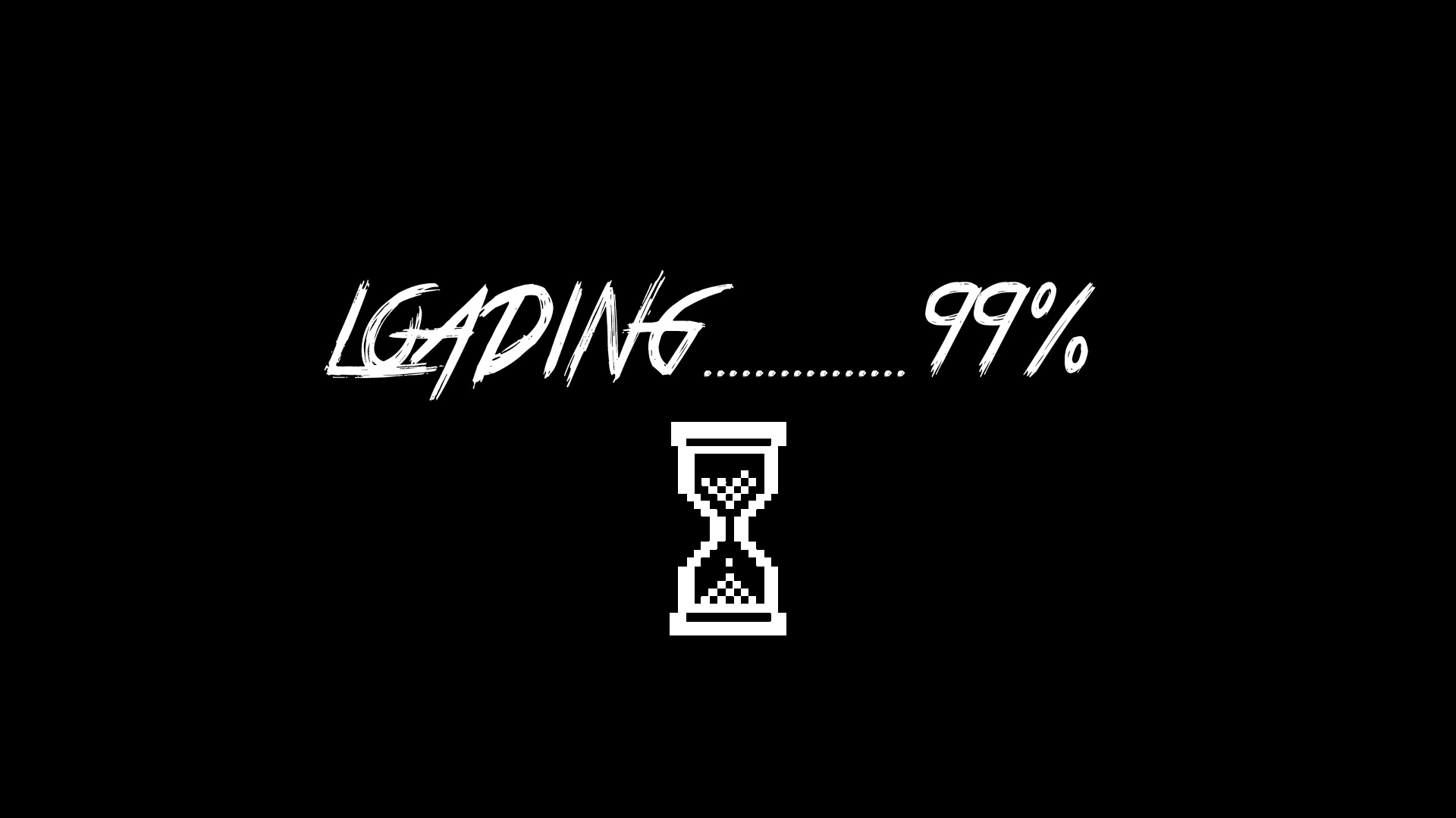 Loading 99% with hourglass icon HD Wallpaper