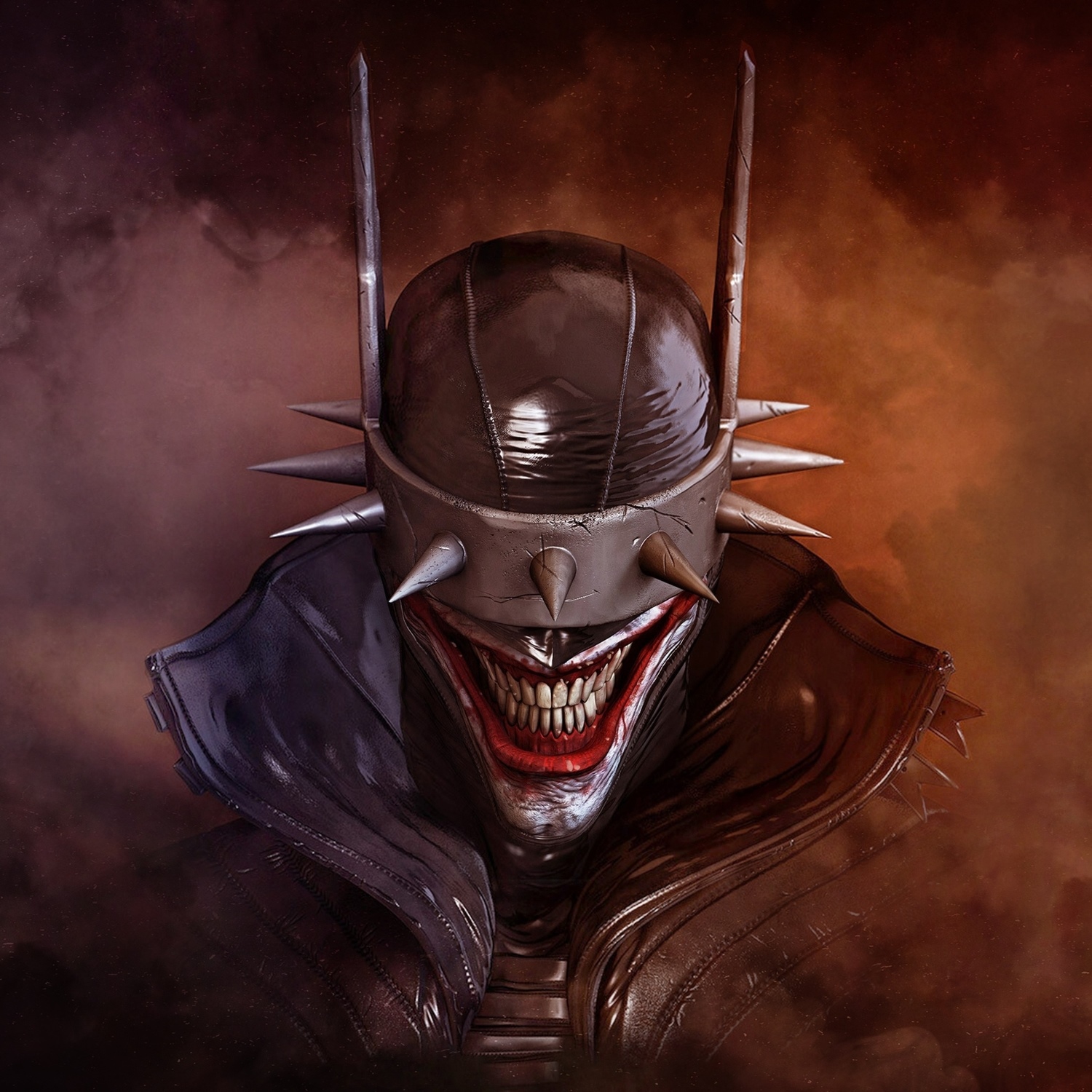The Batman Who Laughs in a dark, menacing portrait HD Wallpaper