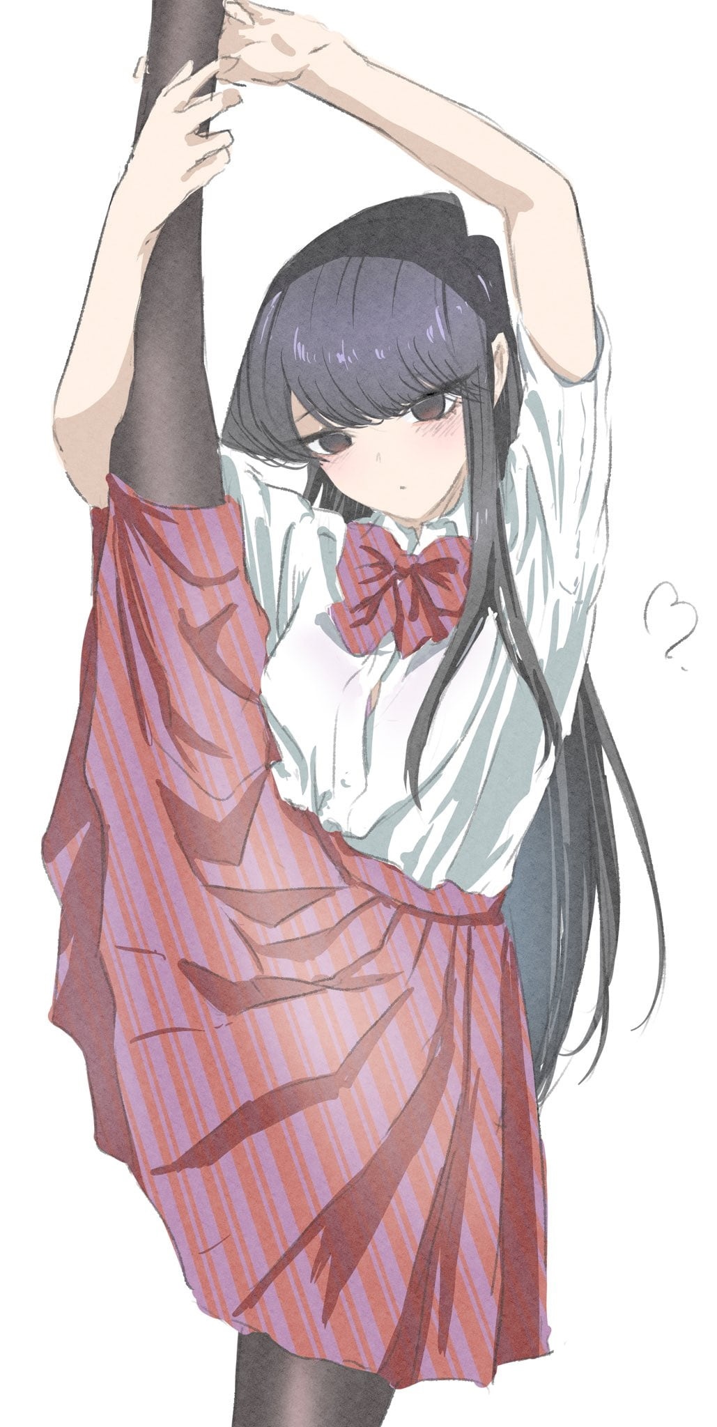 Komi Shouko doing splits HD Phone Wallpaper