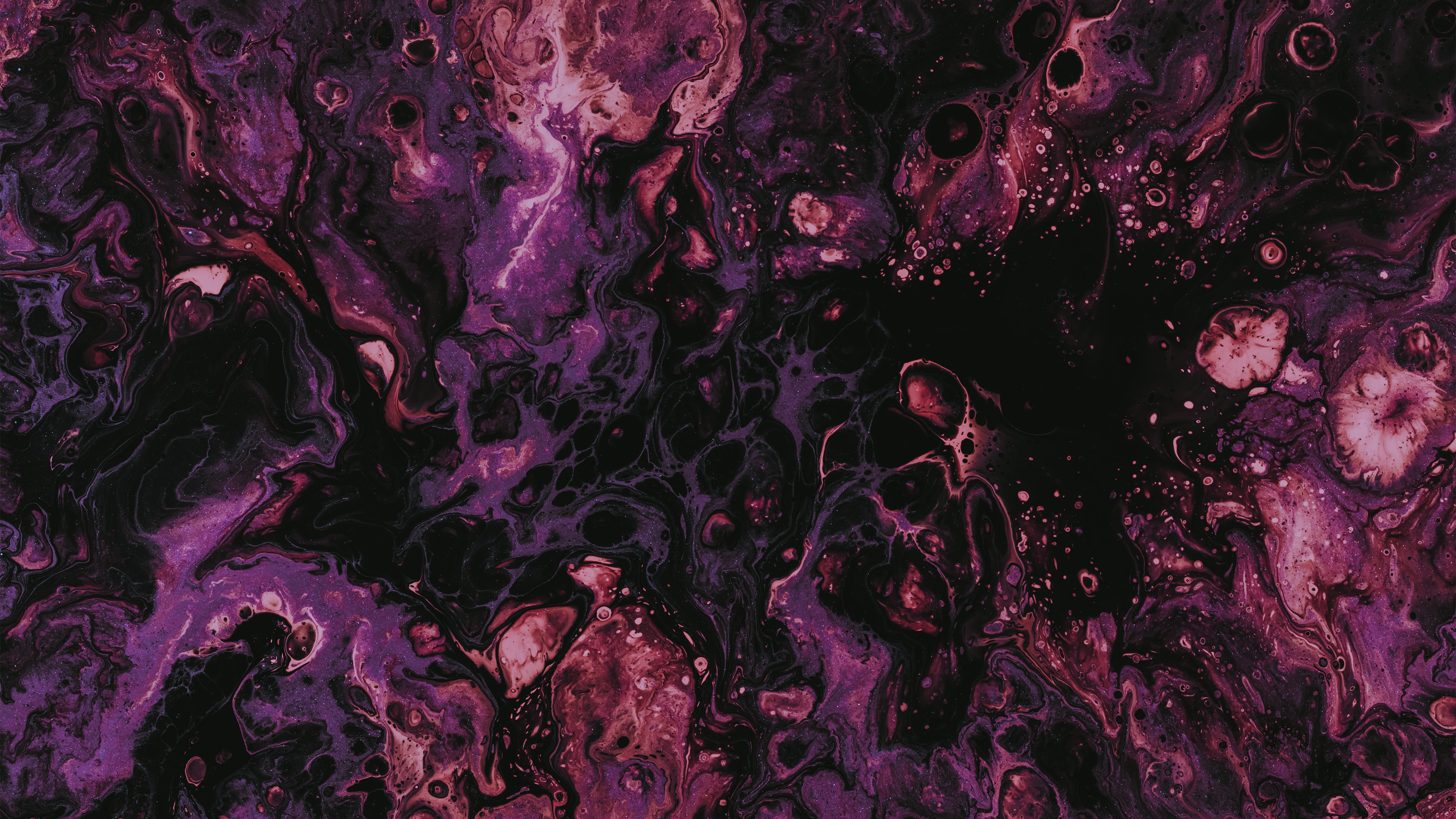 4K abstract purple liquid splashes HD Wallpaper