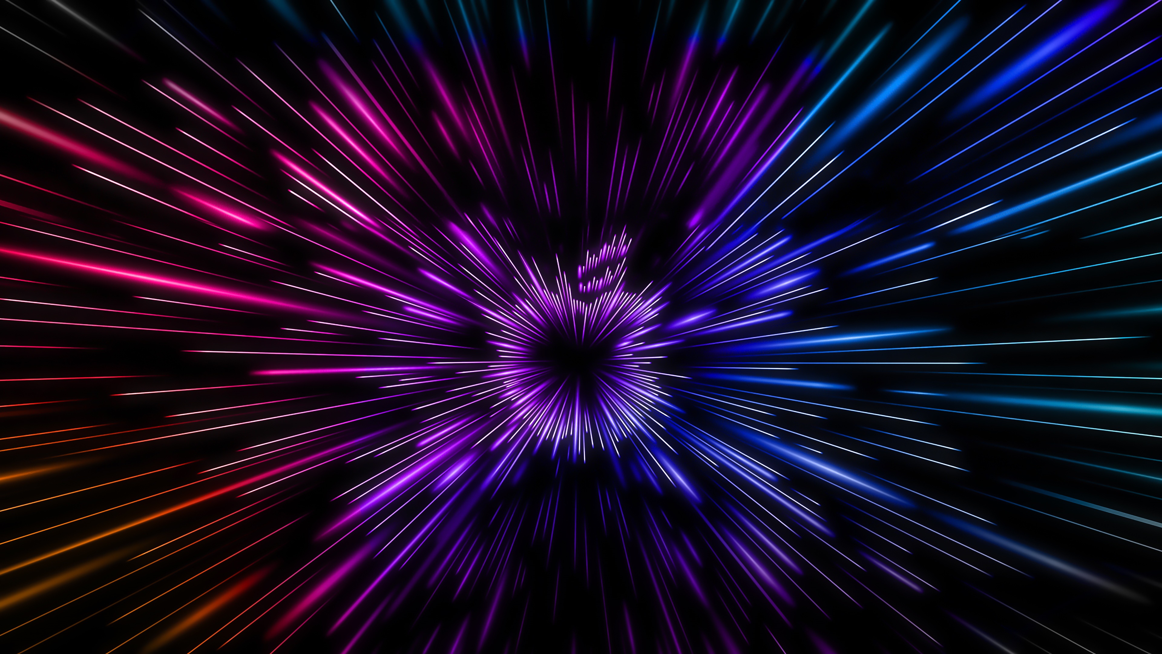 Apple Inc. logo with colorful light streaks HD Wallpaper