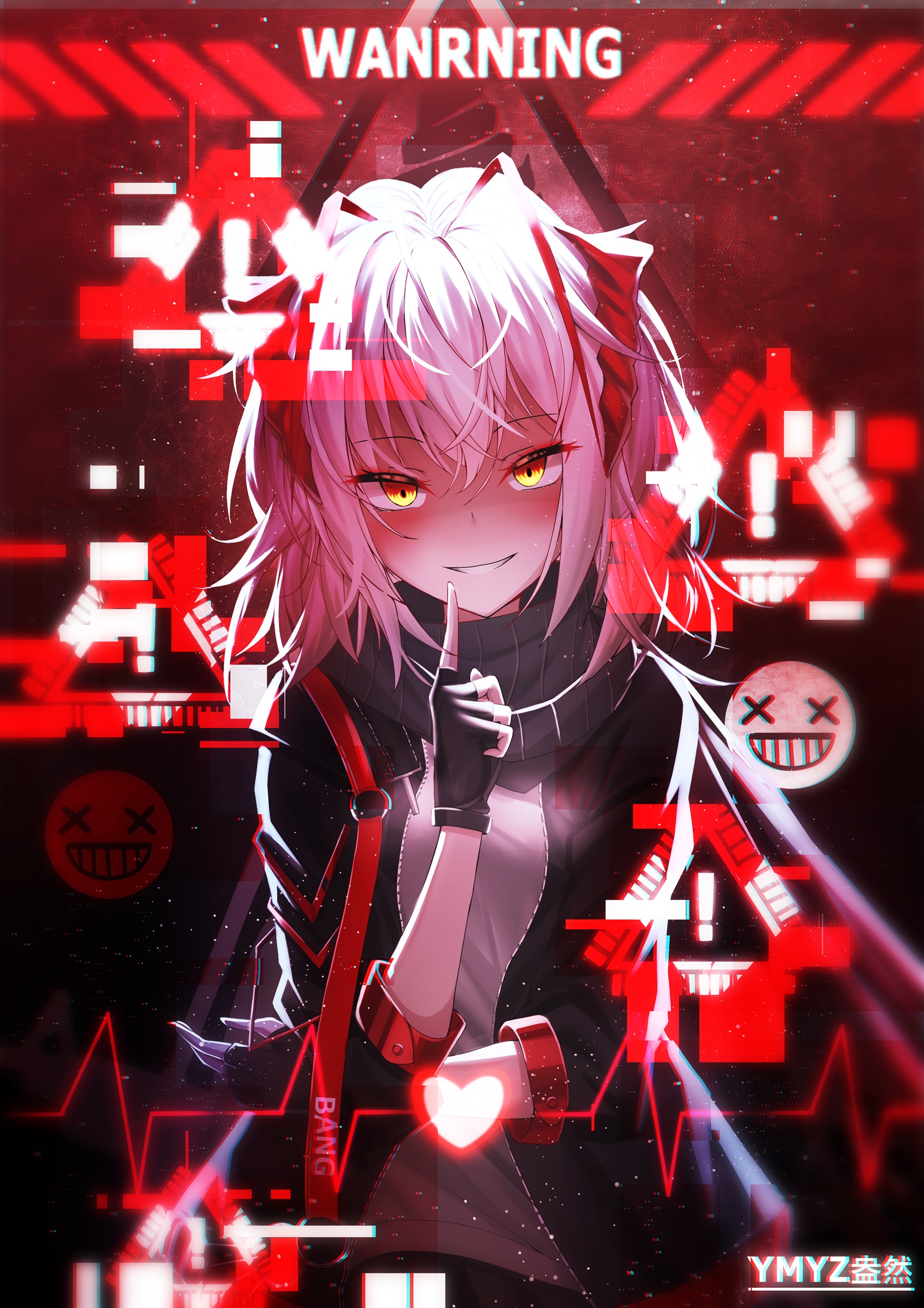 Arknights character with pink hair and yellow eyes HD Phone Wallpaper