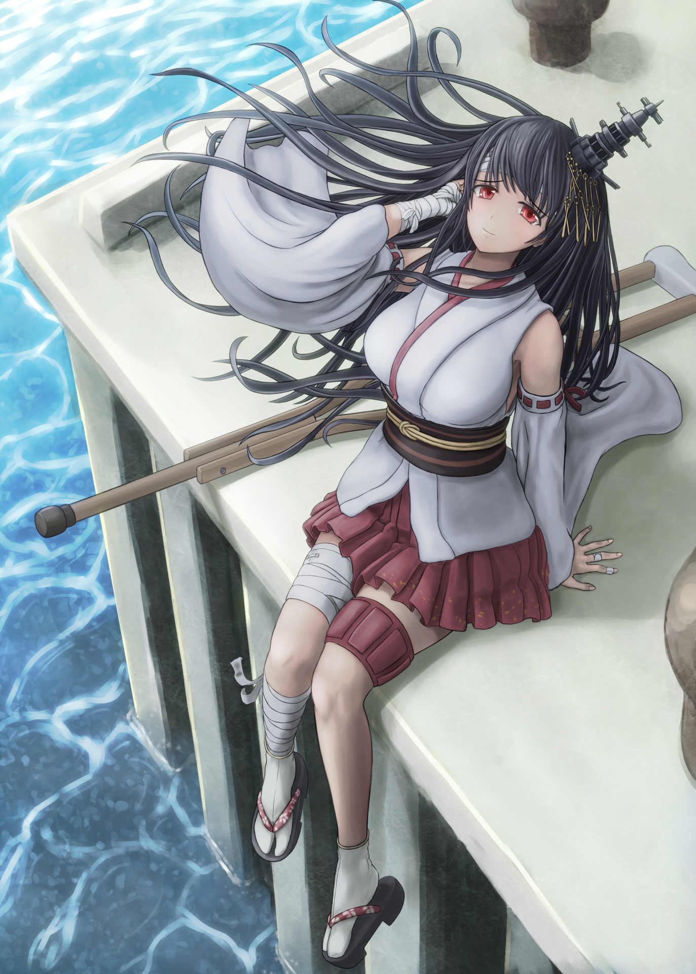Kantai Collection Fan Art of Fusou HD Phone Wallpaper