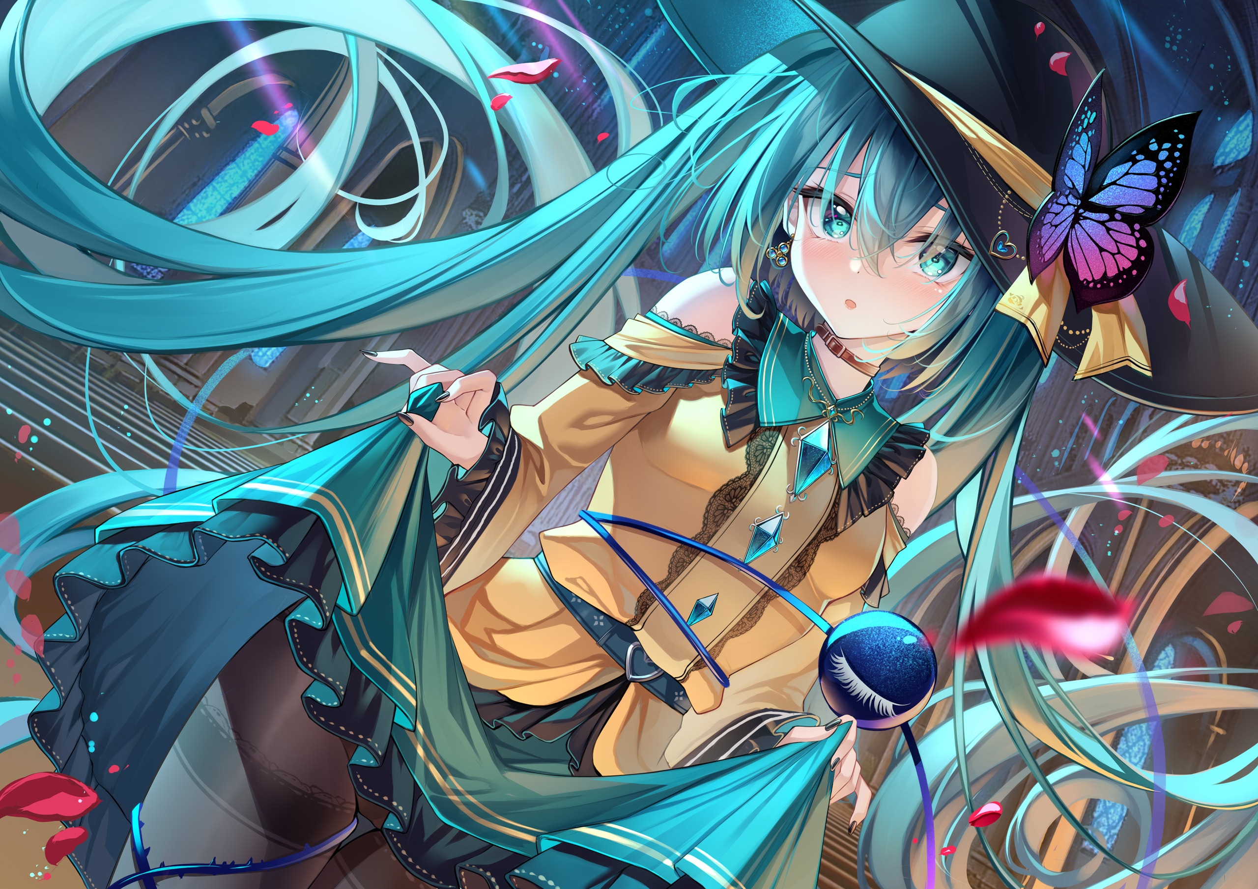 Komeiji Koishi from Touhou wearing a witch costume HD Wallpaper