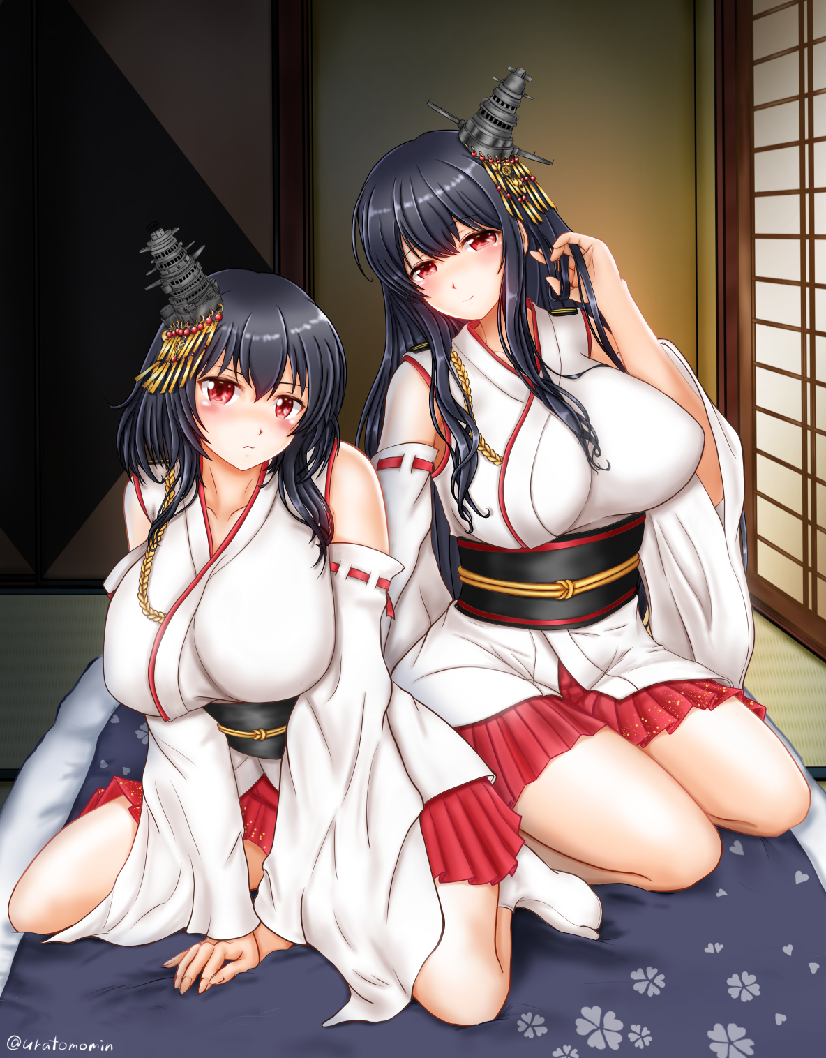 Fusou and Yamashiro from Kantai Collection HD Phone Wallpaper