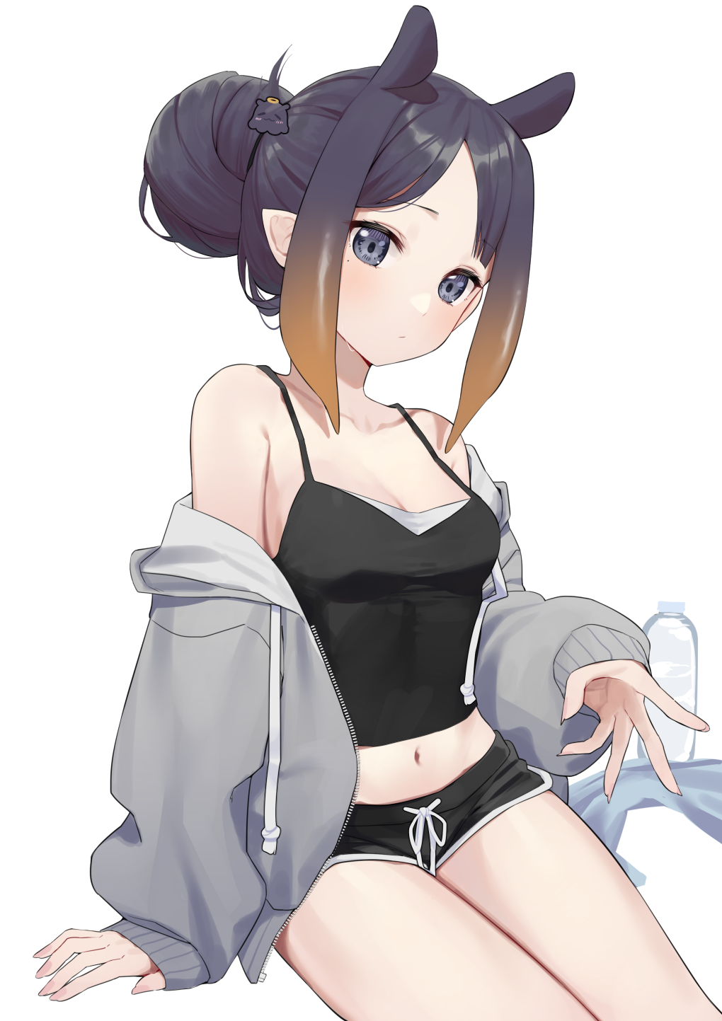 Ninomae Inanis wearing shorts and a jacket HD Phone Wallpaper