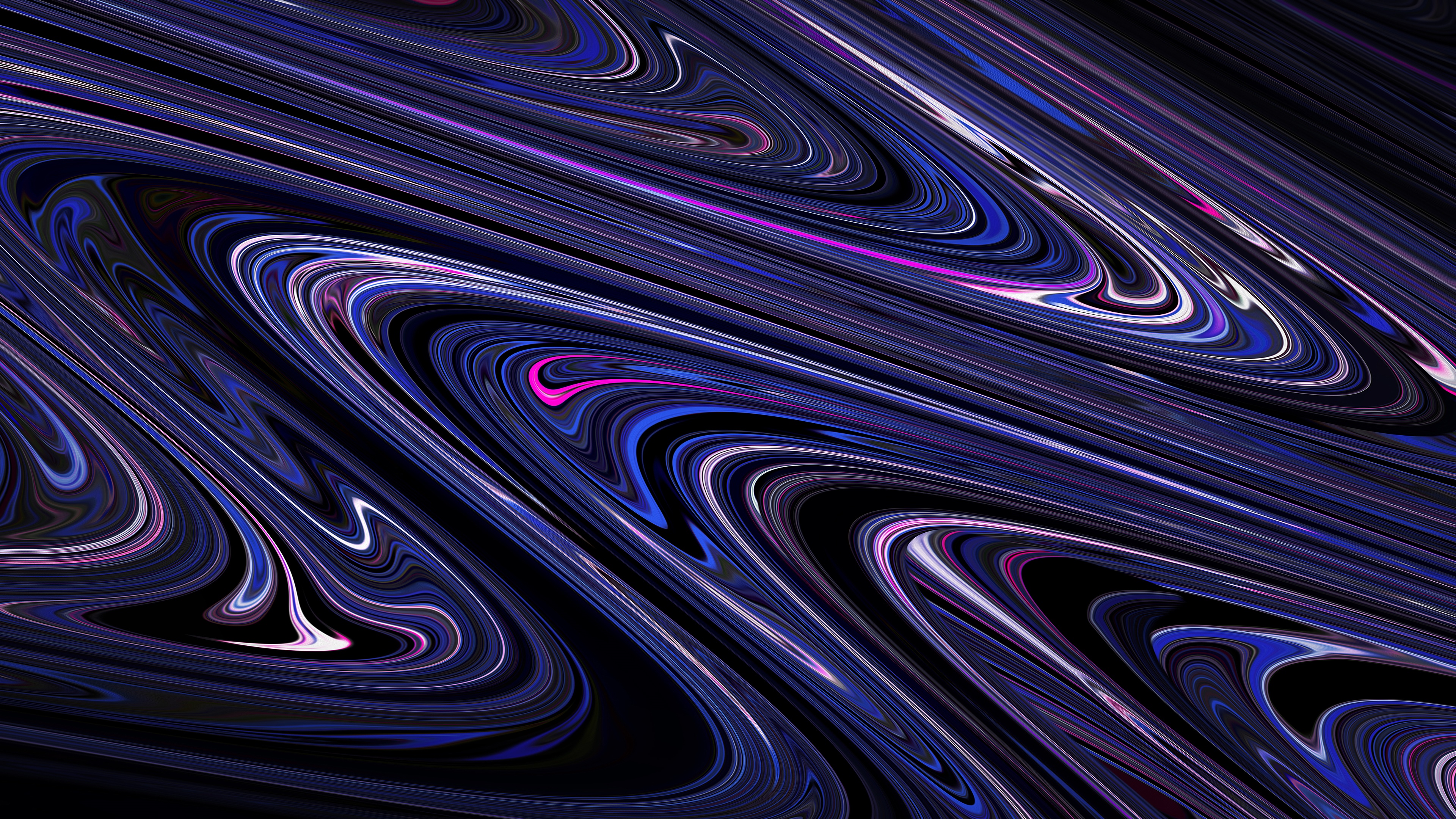 4K Abstract Purple Wavy Lines Galaxy Pattern HD Wallpaper