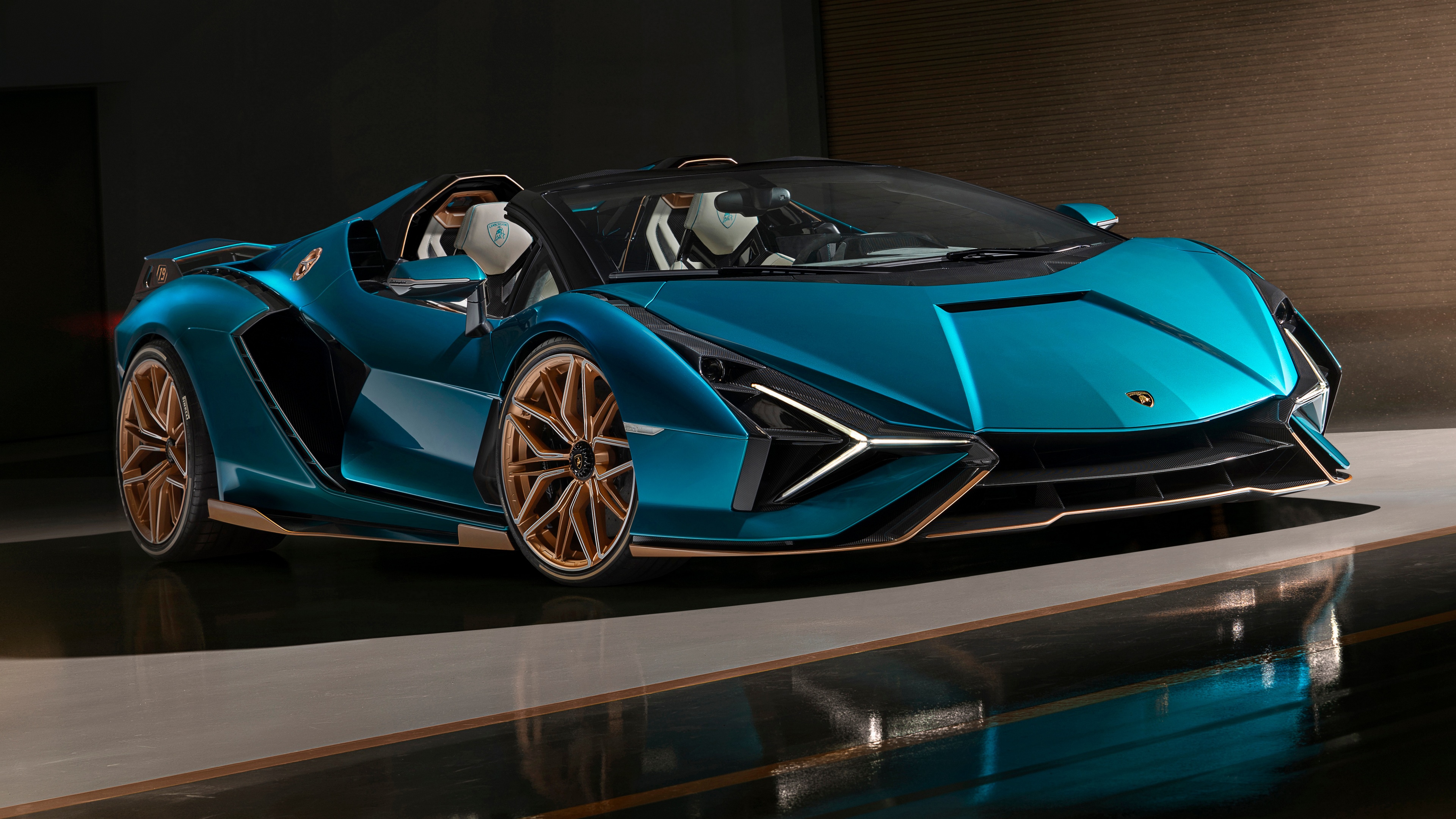 4K Lamborghini Sian Roadster HD Wallpaper