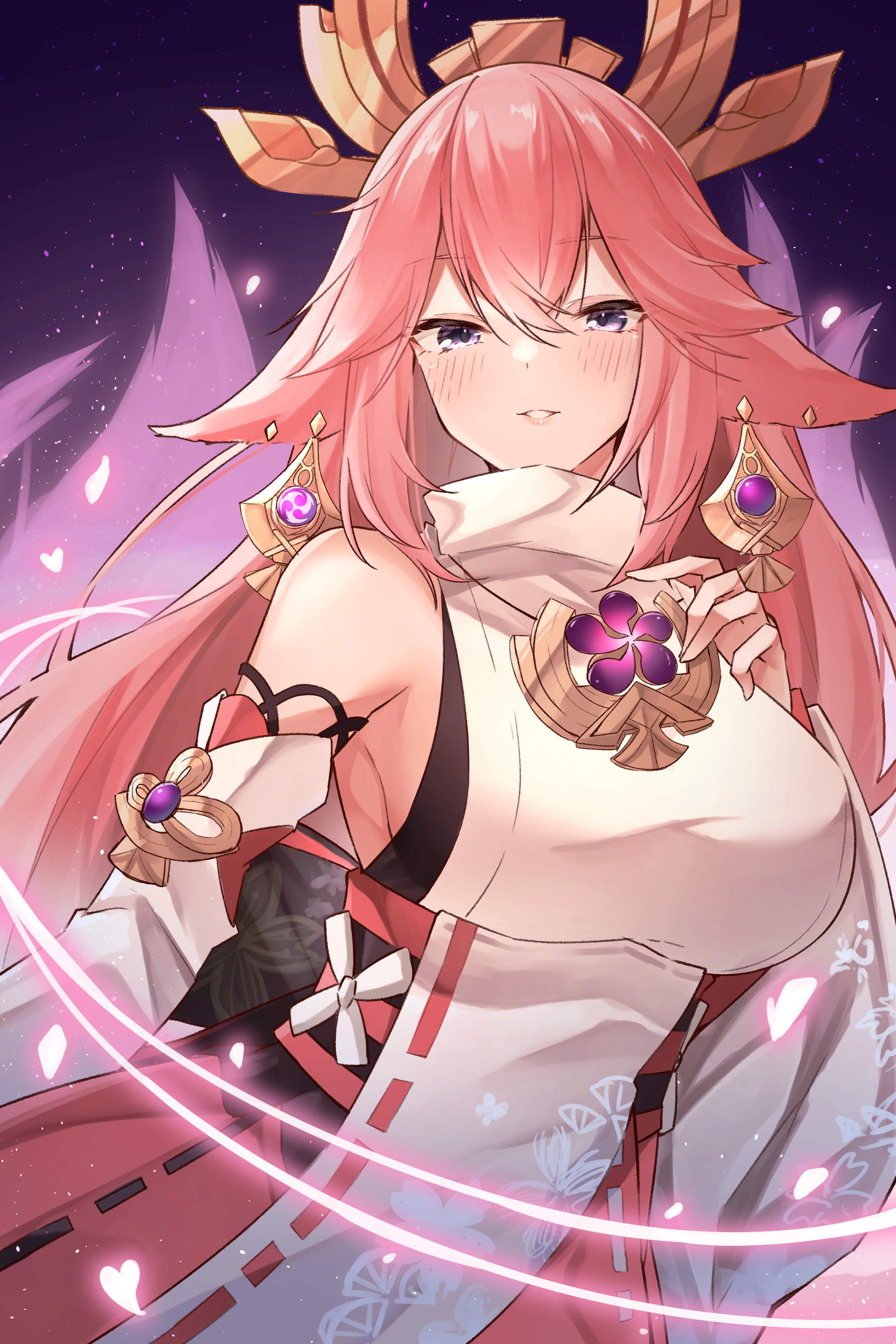 Yae Miko from Genshin Impact fan art HD Phone Wallpaper