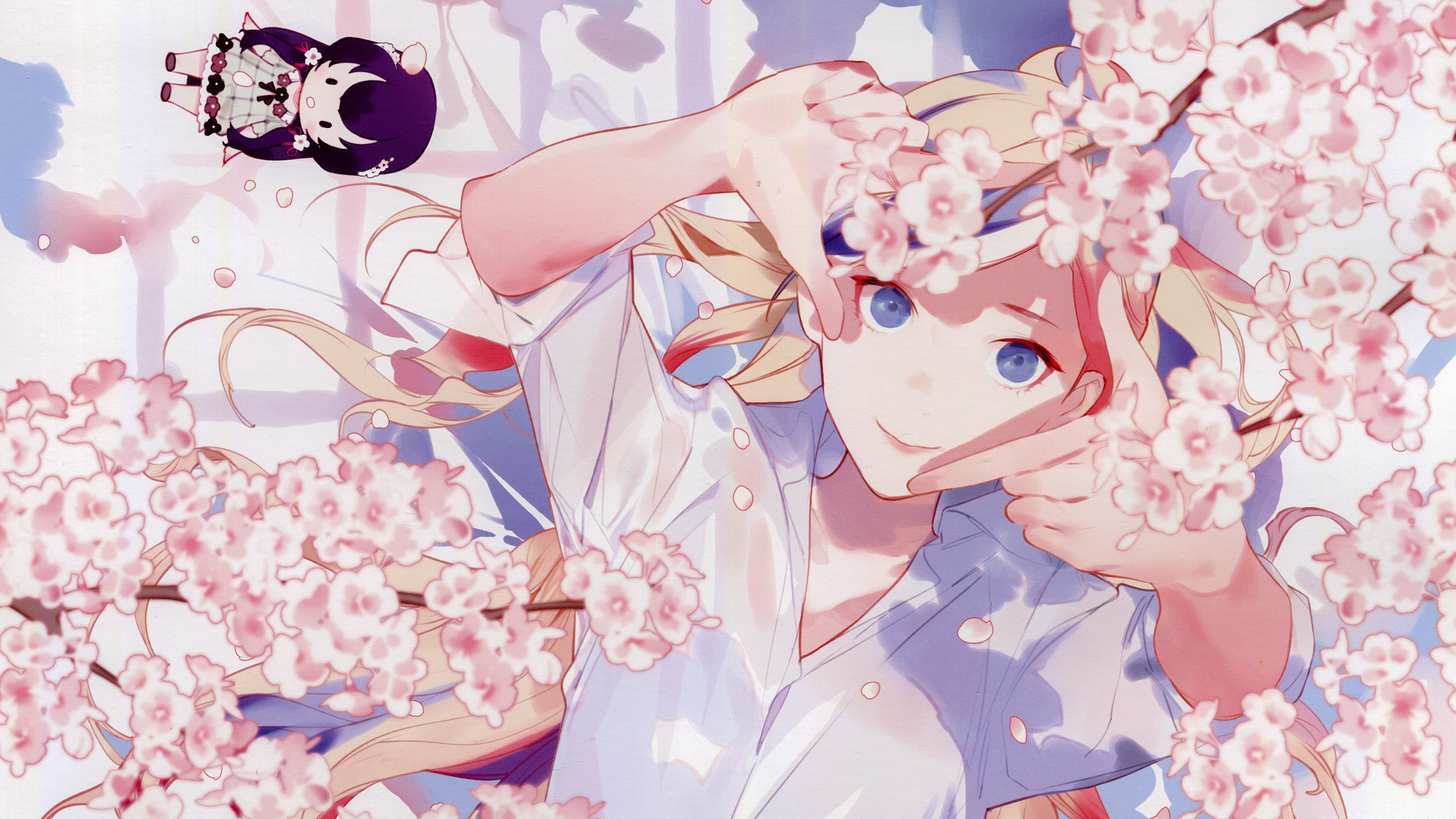 4K Commandant Teste with Cherry Blossoms HD Wallpaper