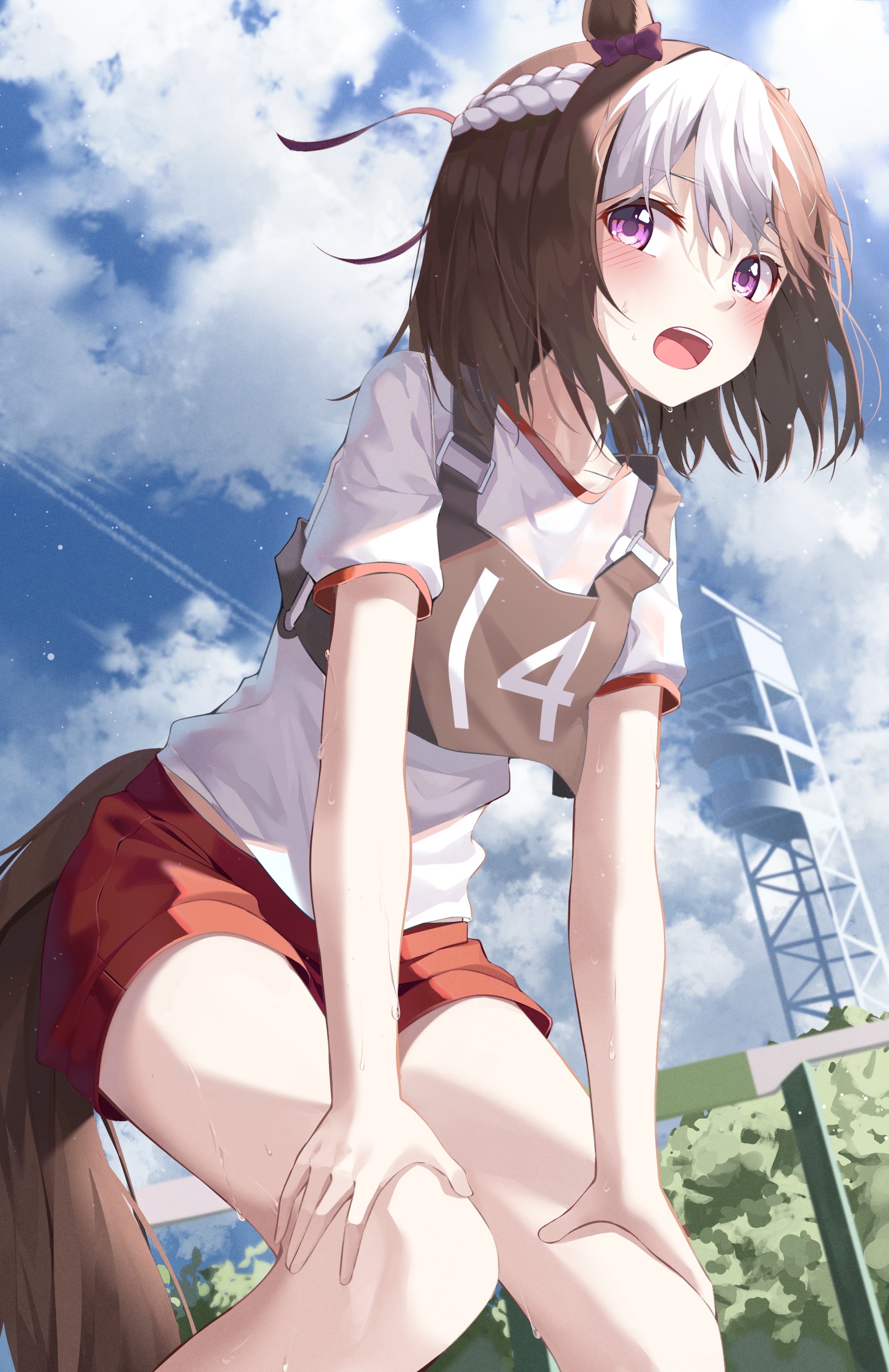 Special Week from Uma Musume Pretty Derby running outdoors HD Phone Wallpaper