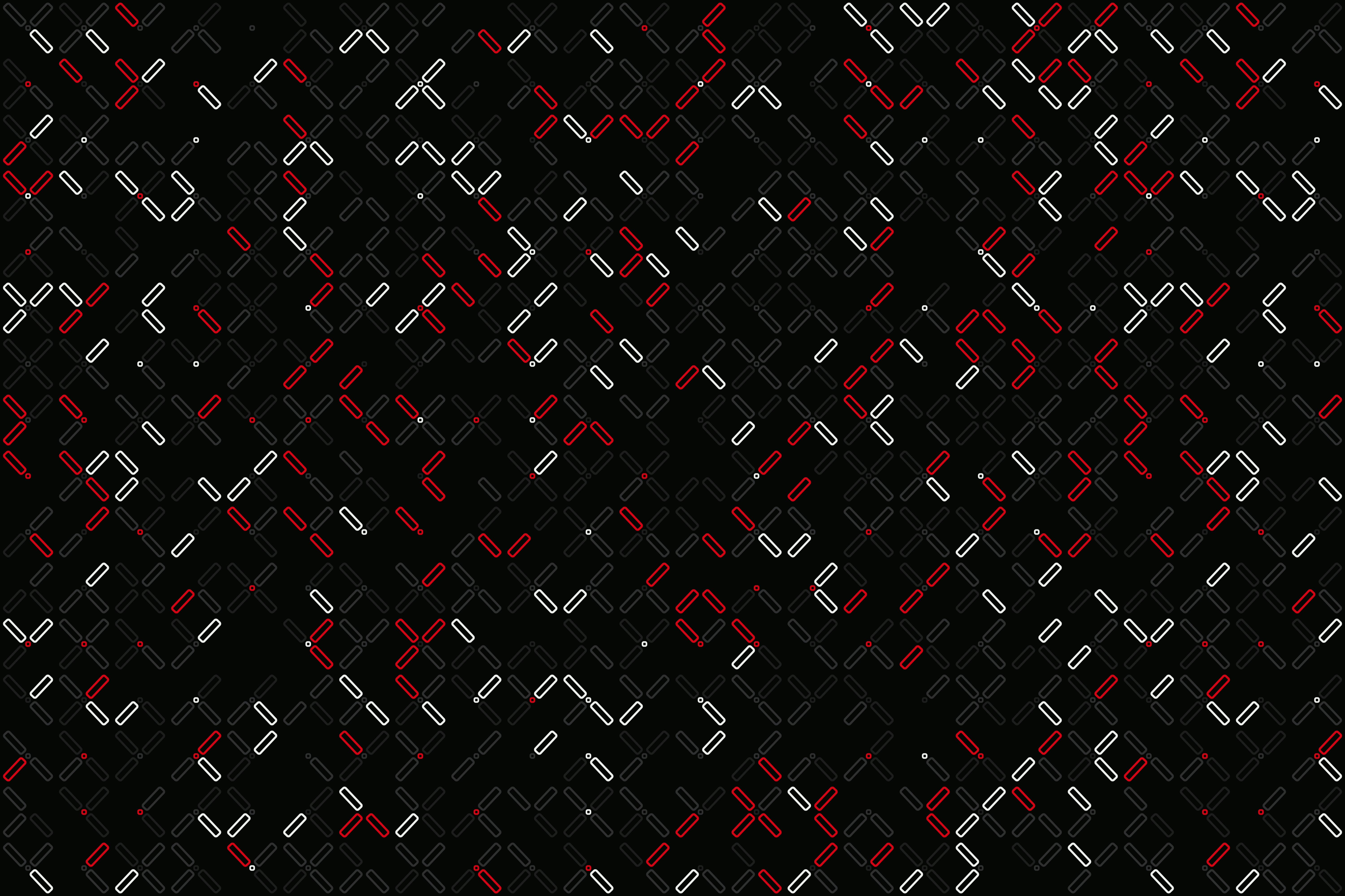 Abstract Red and White Pattern on Black HD Wallpaper