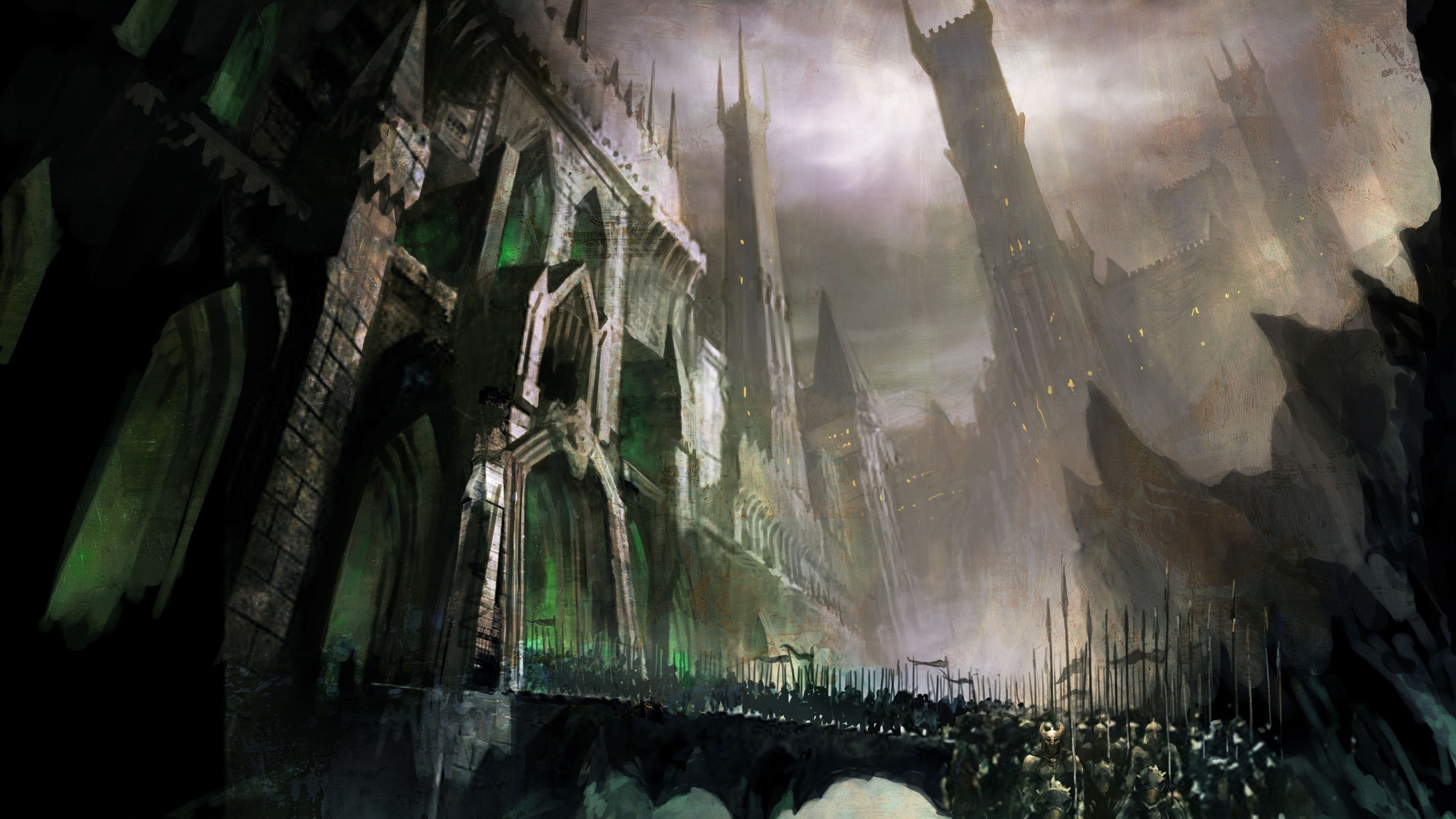 4K Minas Morgul Fantasy Art Painting HD Wallpaper