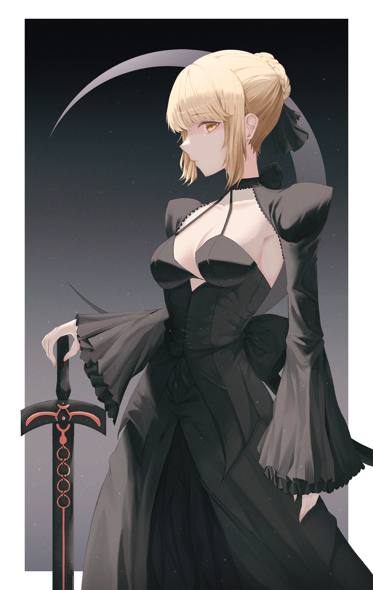 Saber Alter from Fate/Stay Night with Excalibur HD Phone Wallpaper