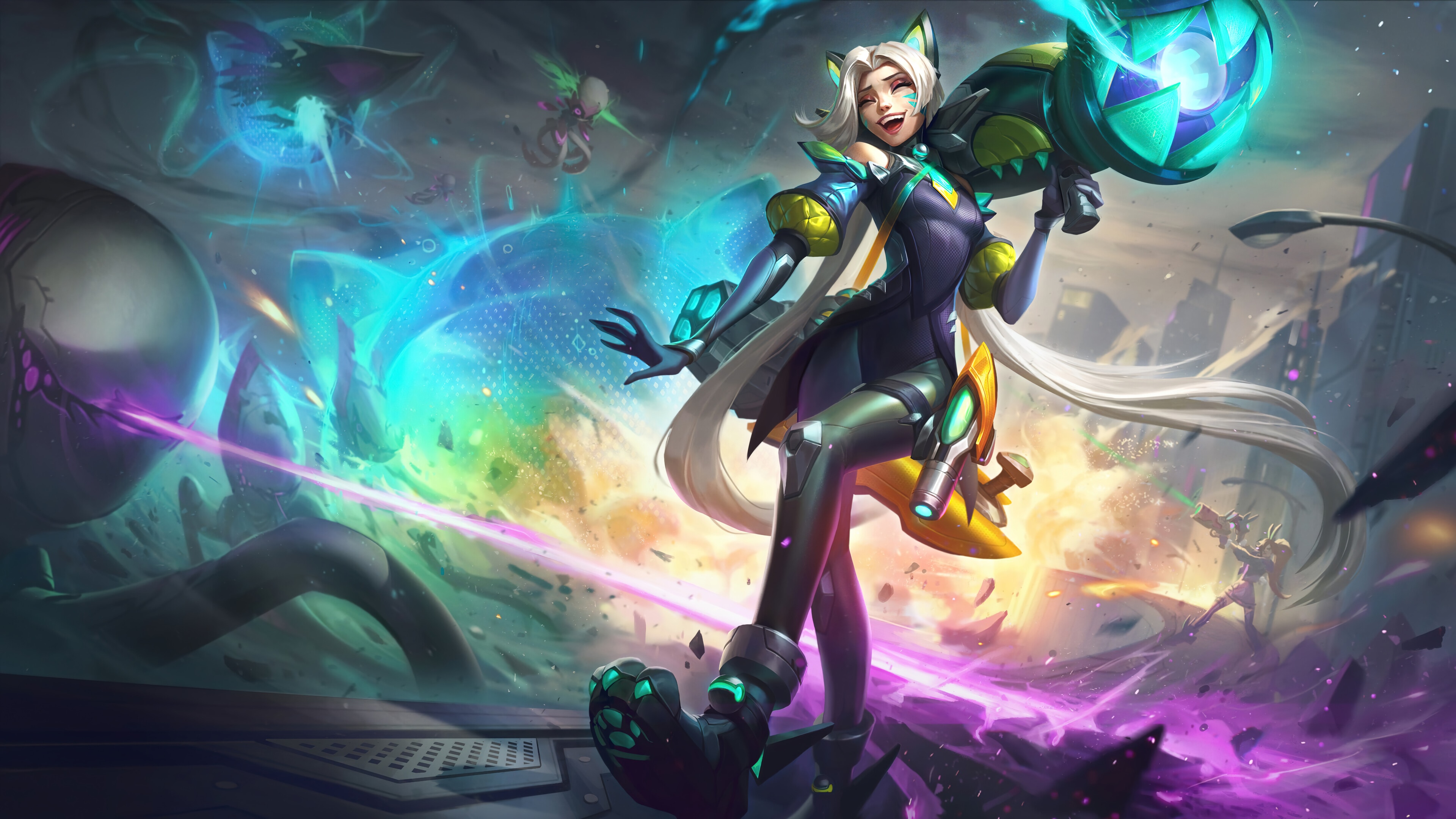 4K Jinx Battle Cat League of Legends HD Wallpaper