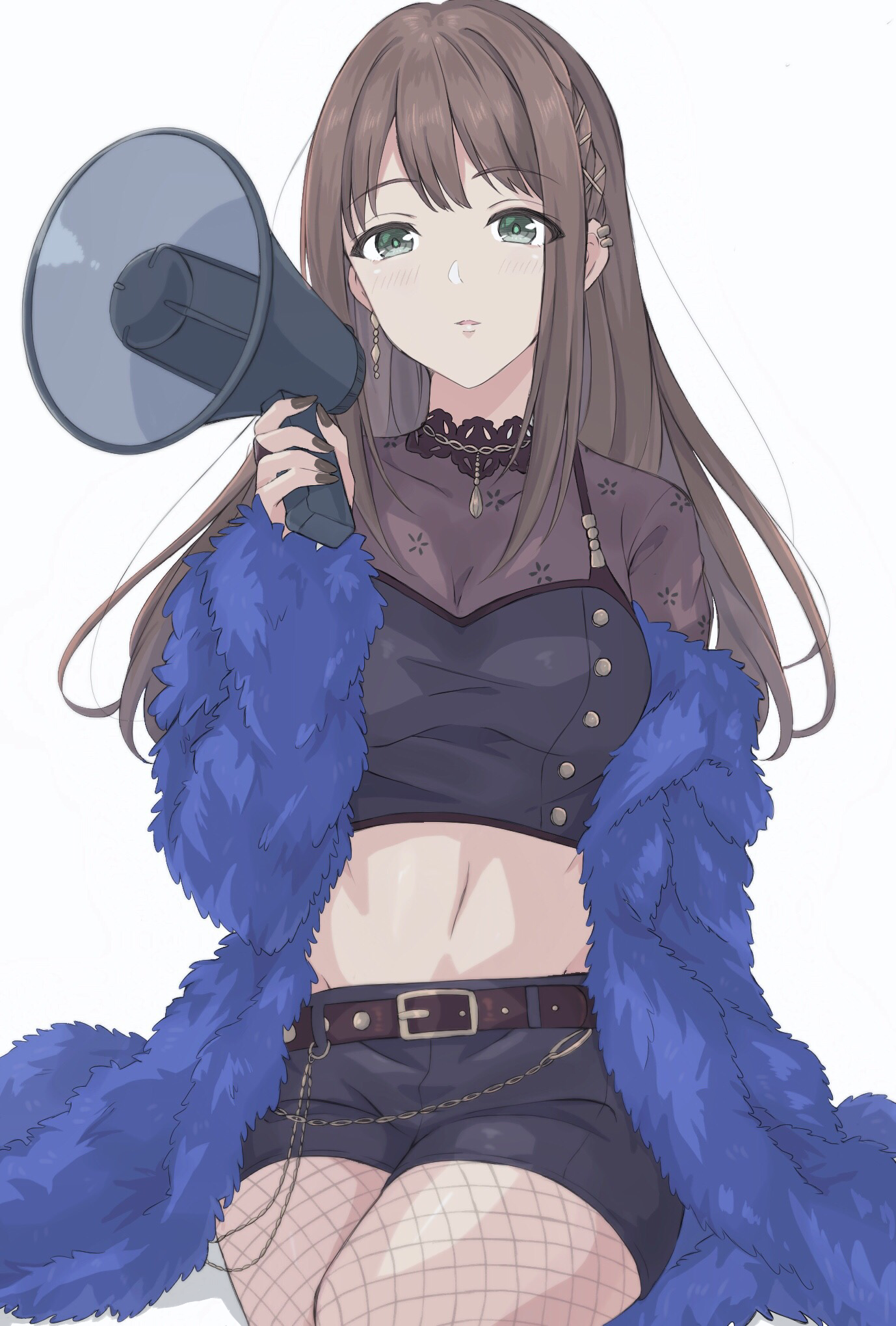 Shibuya Rin with a Megaphone HD Phone Wallpaper