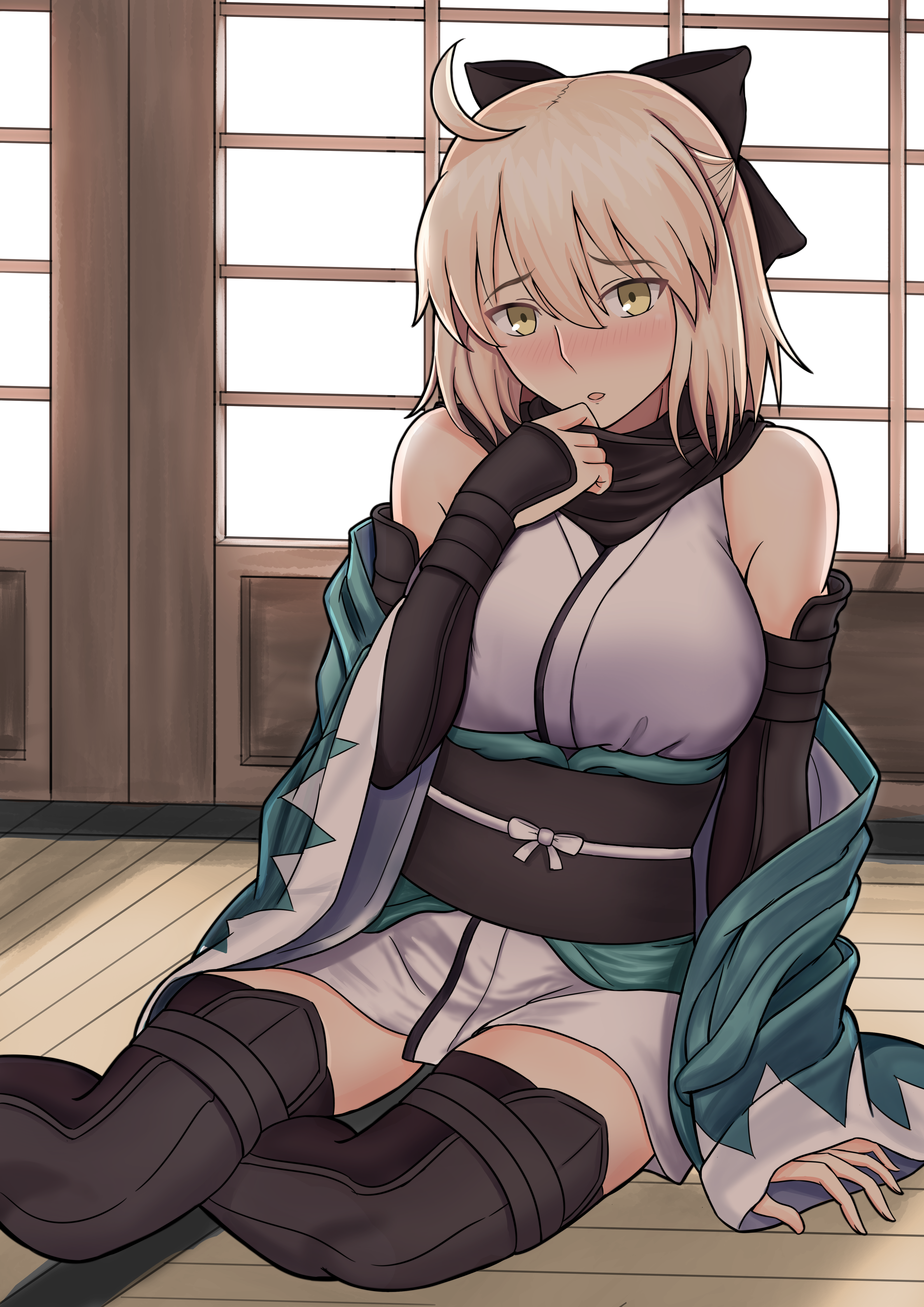 Okita Souji from Fate/Grand Order fan art HD Phone Wallpaper