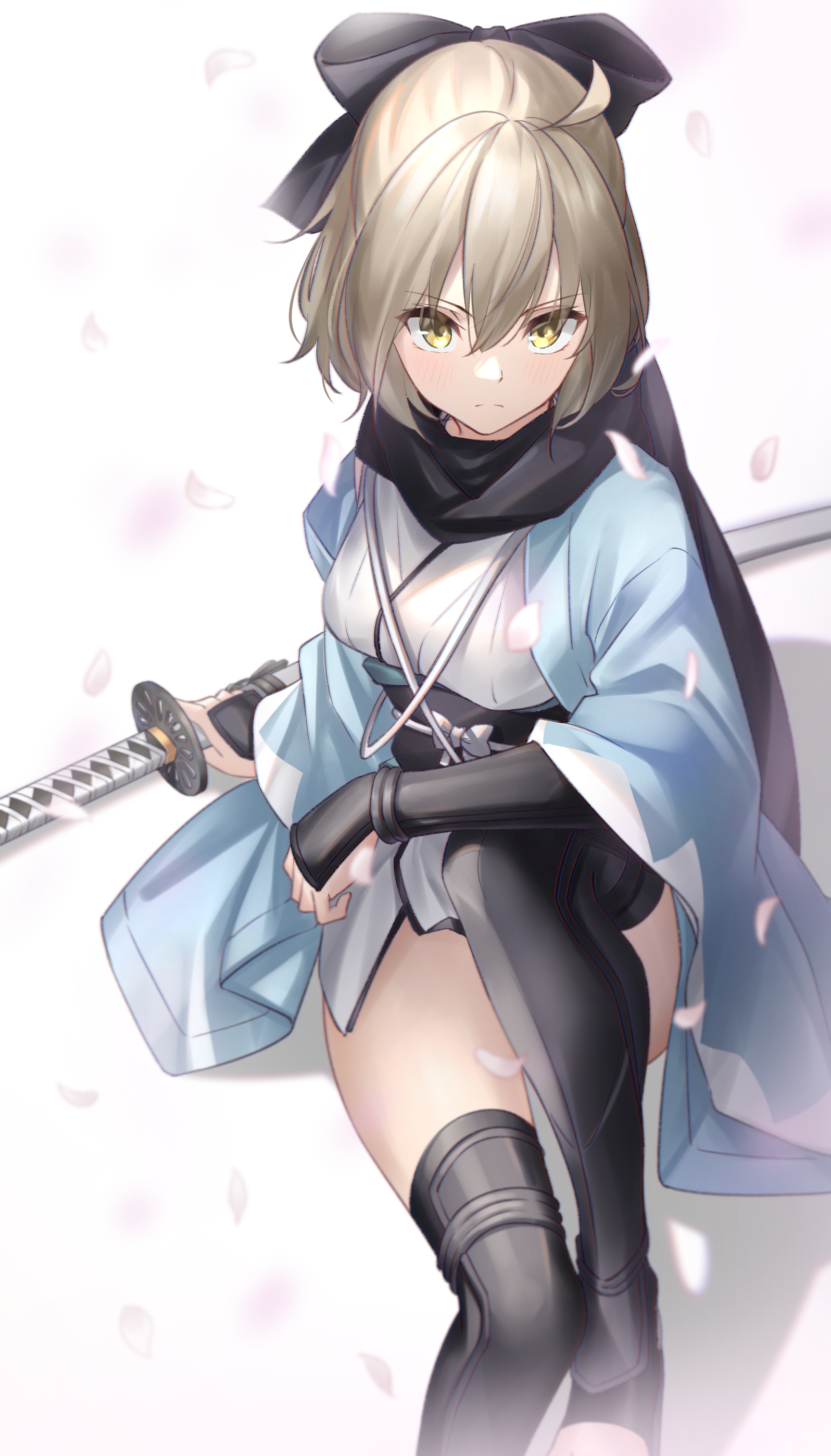 Okita Souji fan art from Fate/Grand Order HD Phone Wallpaper