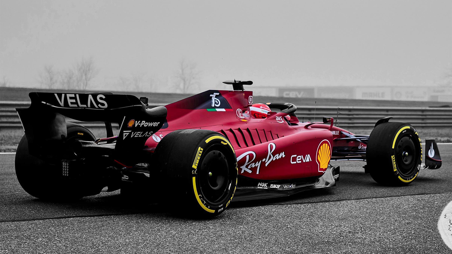 Scuderia Ferrari Formula 1 car on track HD Wallpaper
