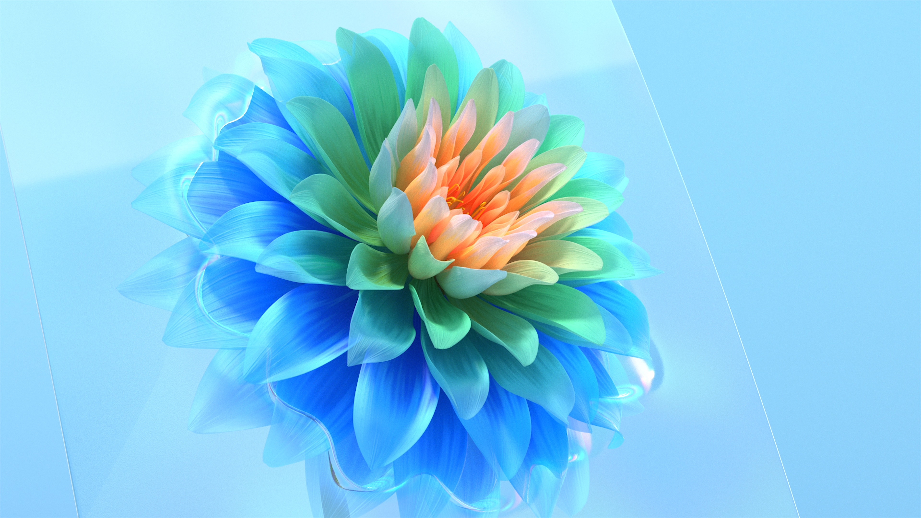 4K 3D Abstract Blooming Flower HD Wallpaper