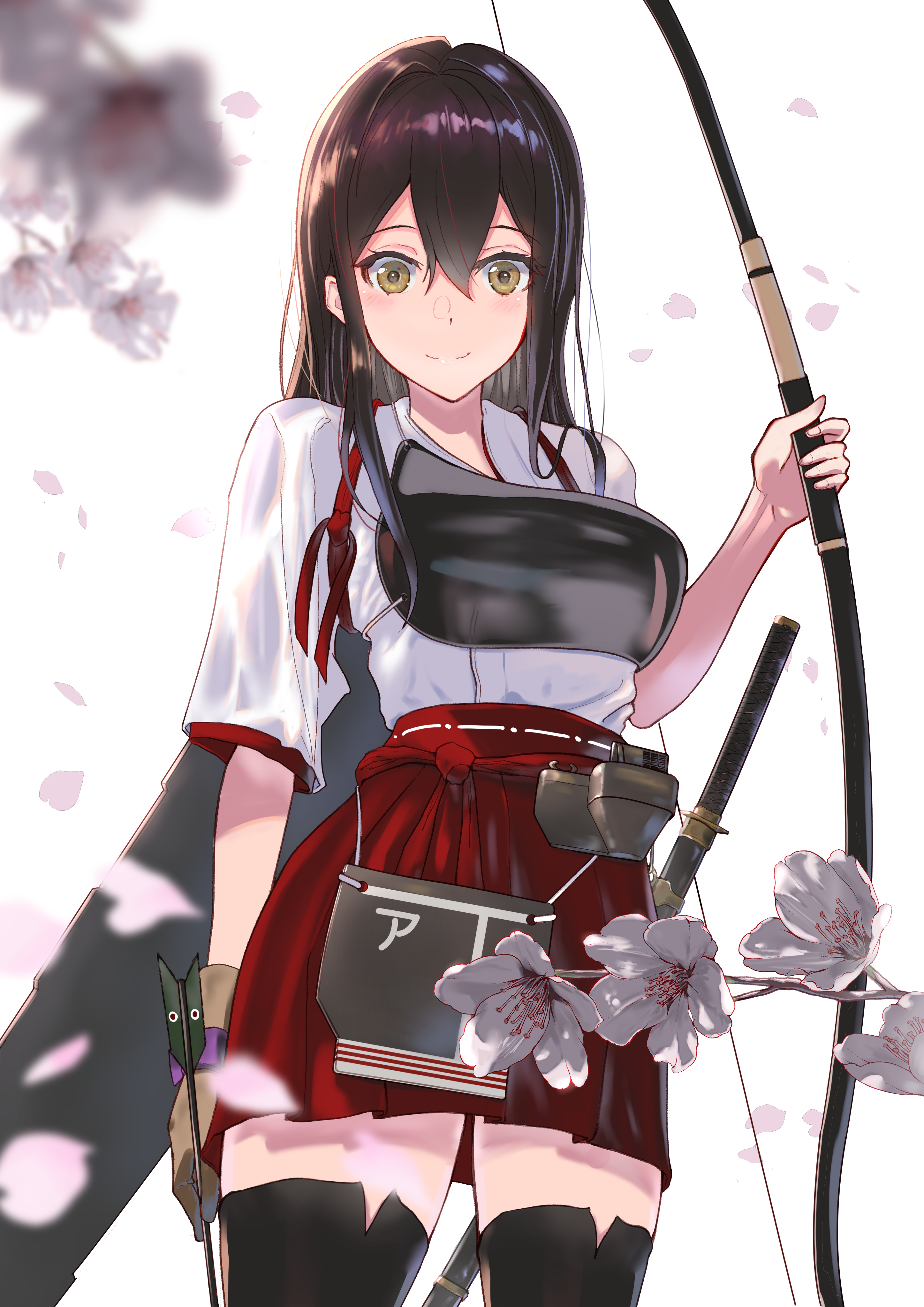 Kantai Collection Akagi with Bow and Arrows HD Phone Wallpaper