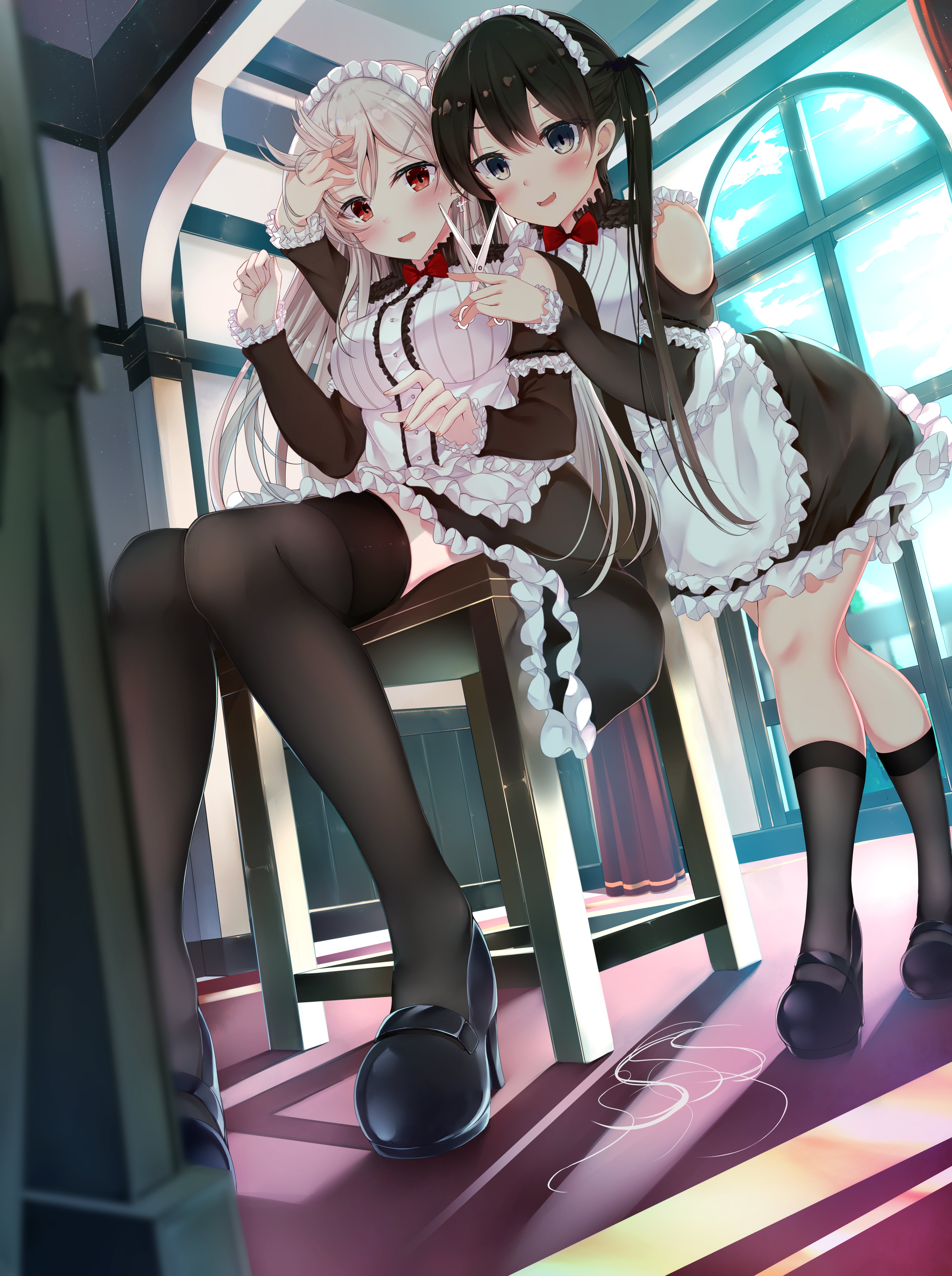 4K Maid Outfit Original Characters HD Phone Wallpaper