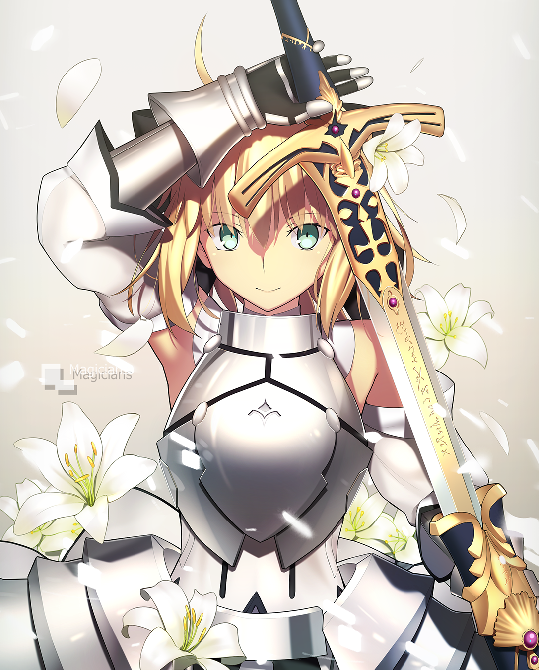 Saber Lily with Excalibur from Fate/Grand Order HD Phone Wallpaper