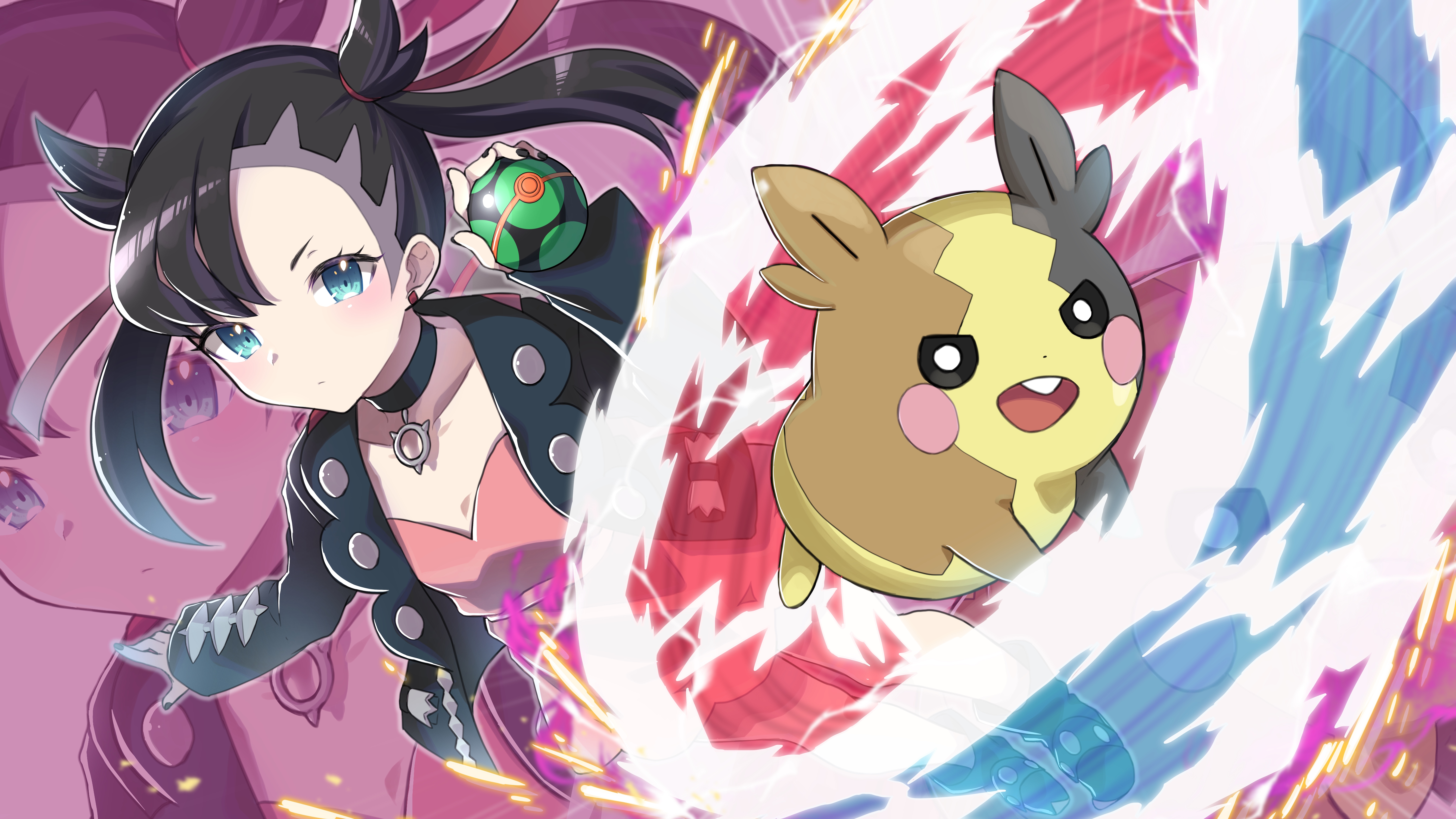 Pokemon Sword and Shield Marnie and Morpeko HD Wallpaper