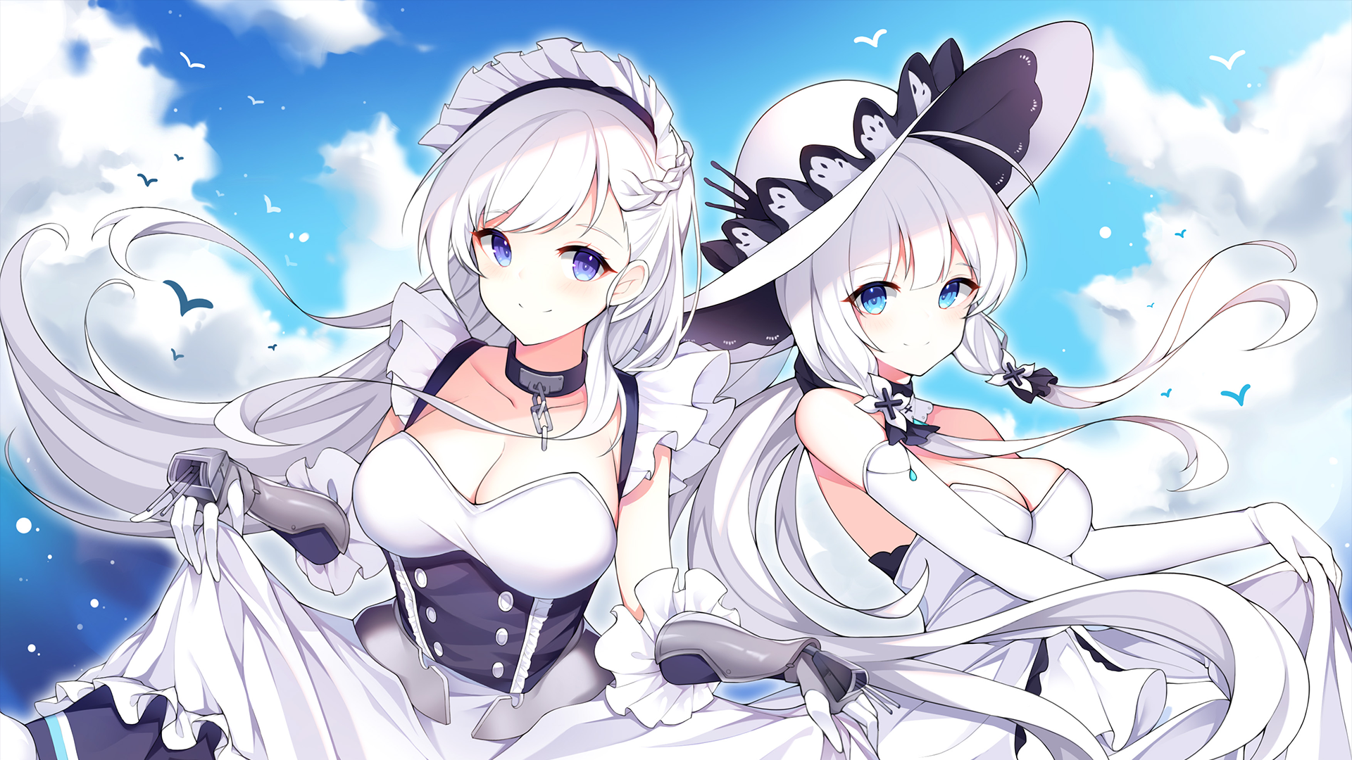 Belfast and Illustrious from Azur Lane HD Wallpaper