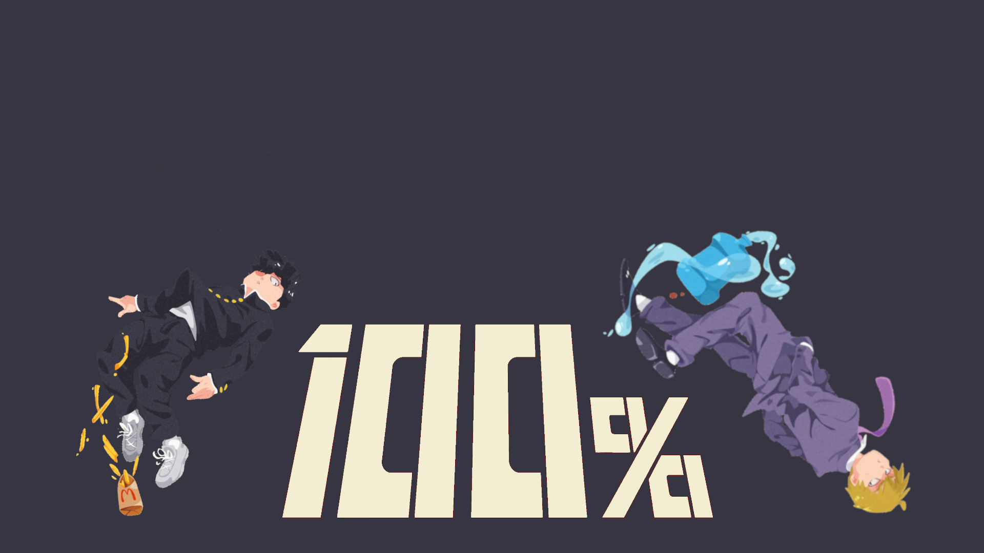 Mob Psycho 100 anime characters with logo HD Wallpaper